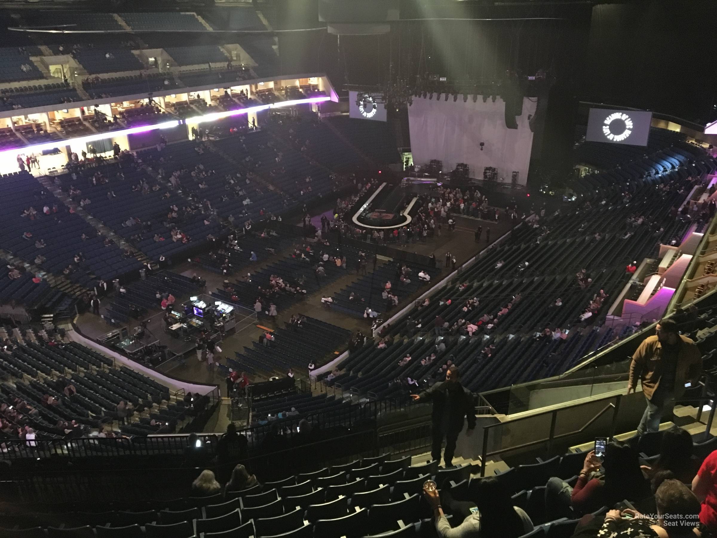 section 309, row p seat view  for concert - bok center