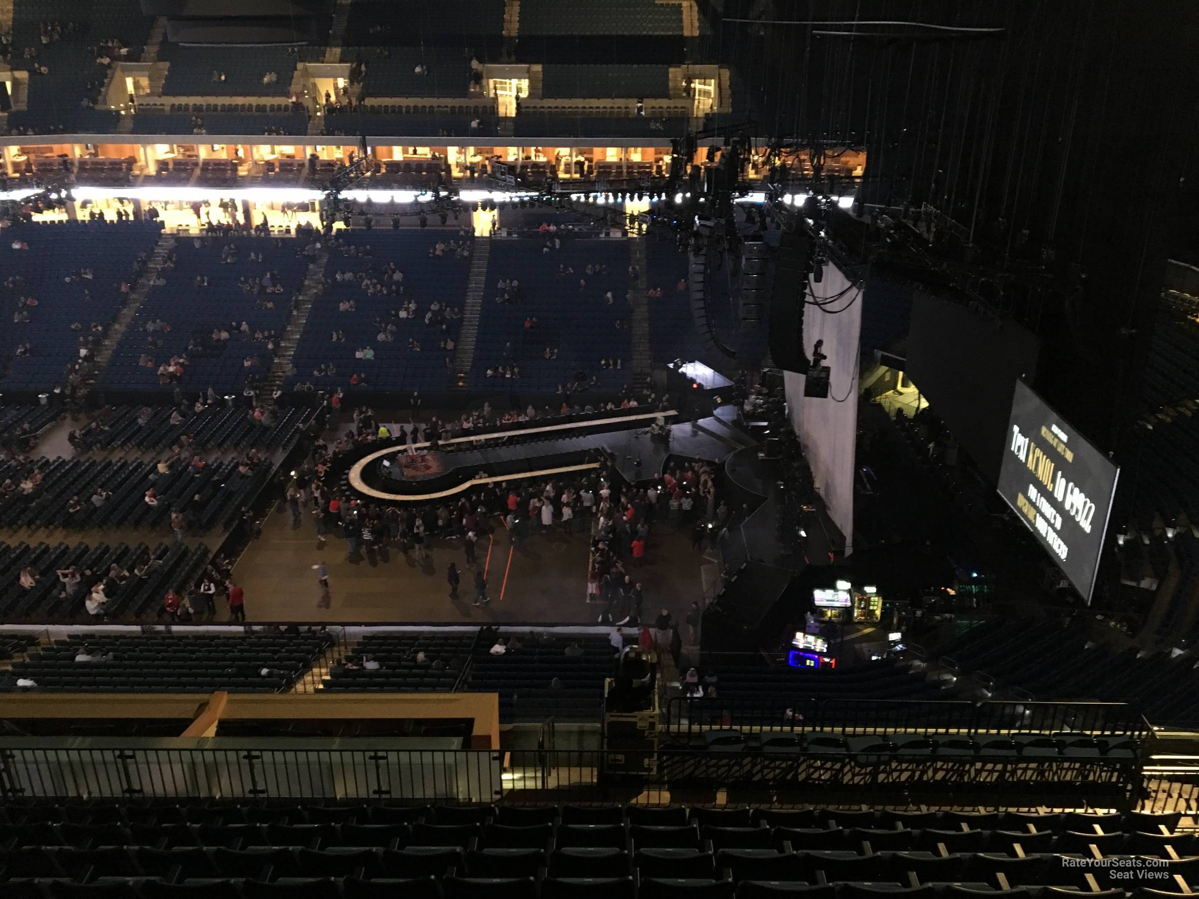 section 314, row p seat view  for concert - bok center
