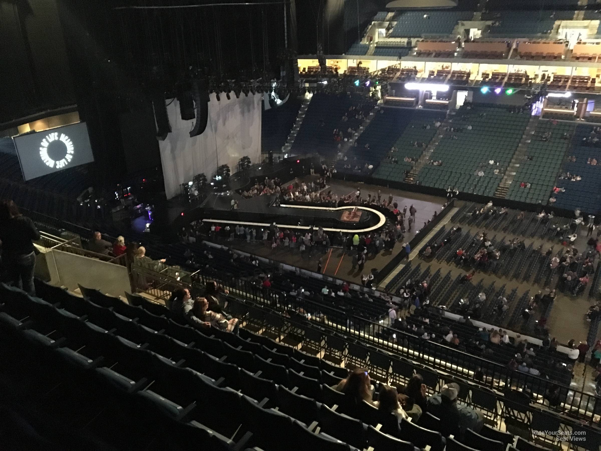 section 328, row p seat view  for concert - bok center
