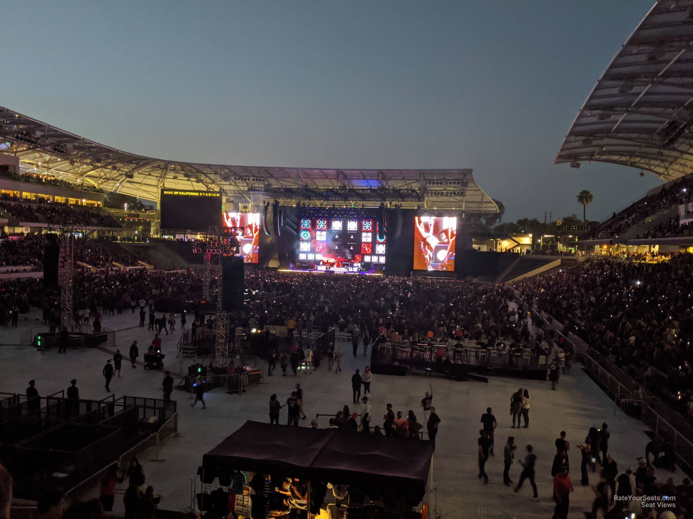 head-on concert view at BMO Stadium