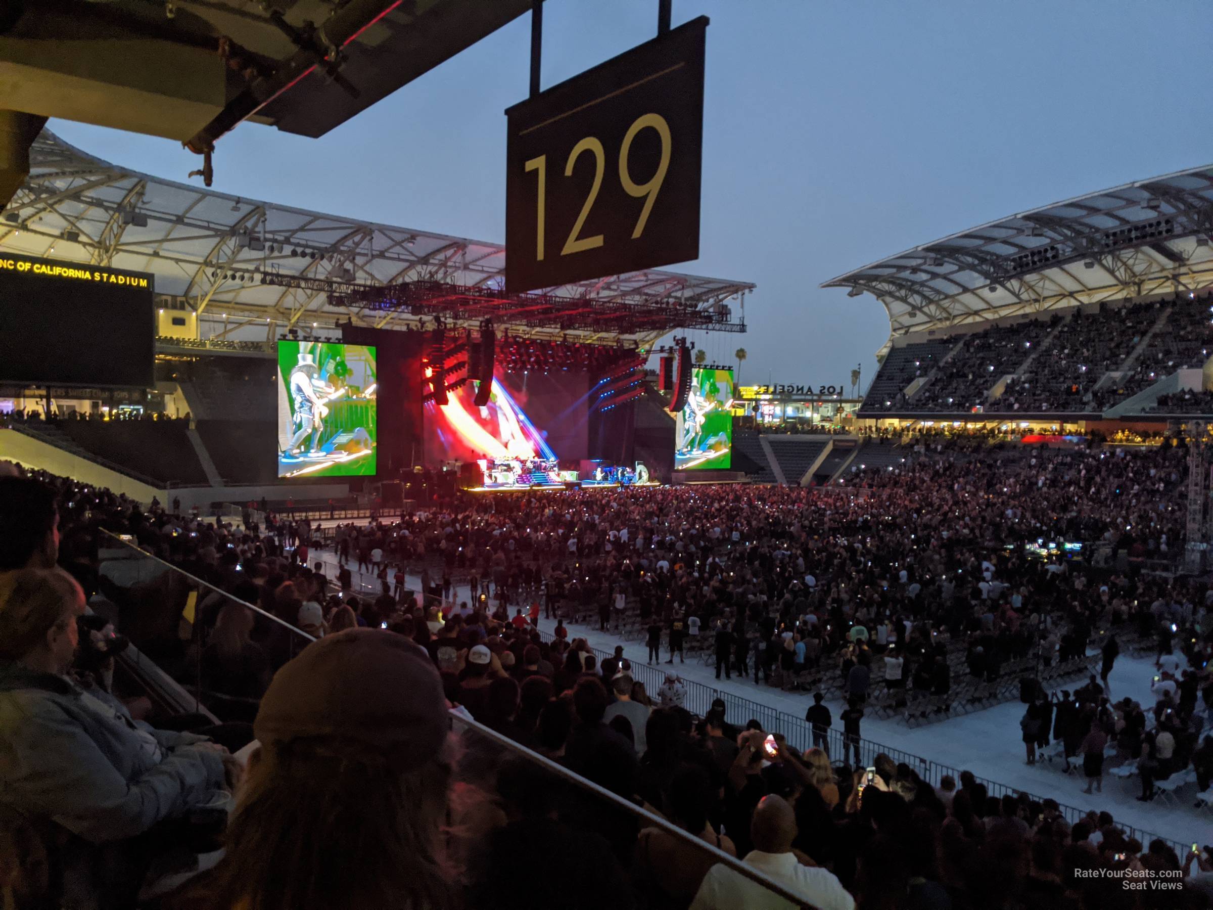 section 129 seat view  for concert - bmo stadium