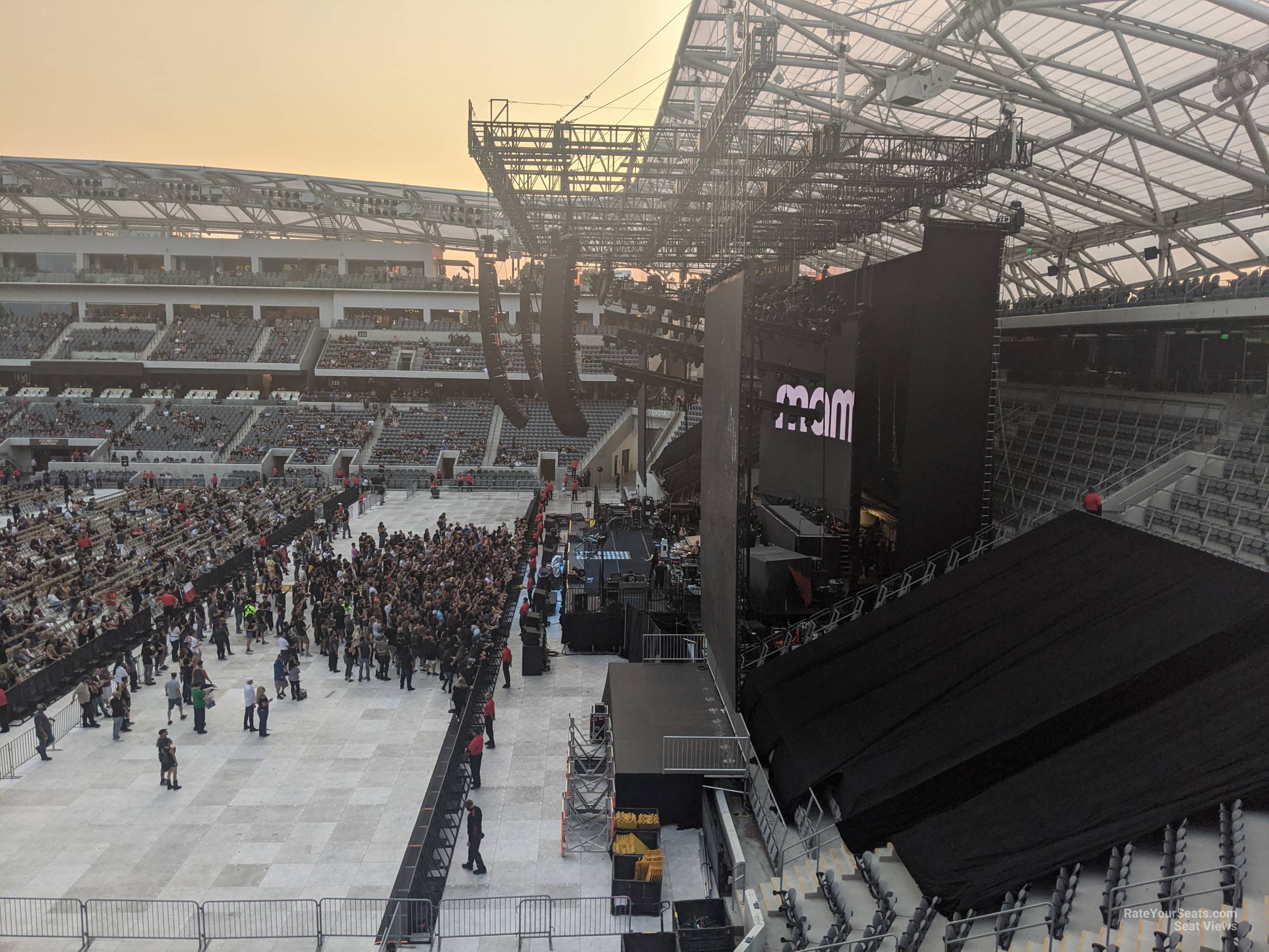 section 209 seat view  for concert - bmo stadium