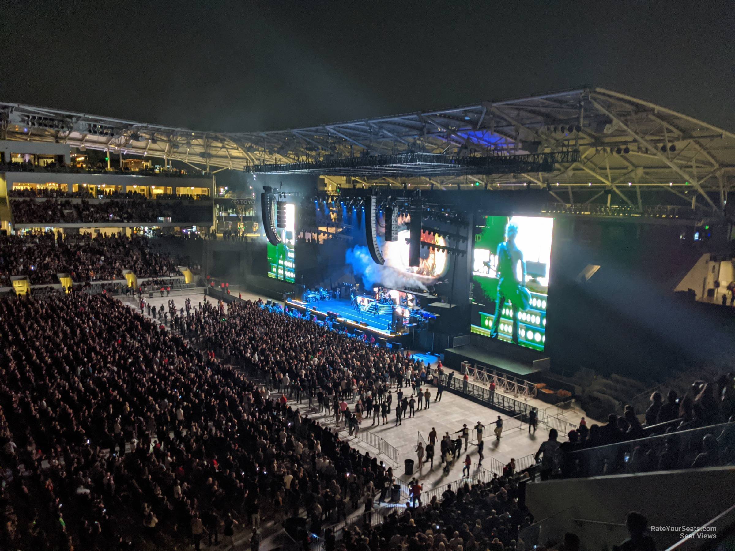 section 213, row b seat view  for concert - bmo stadium