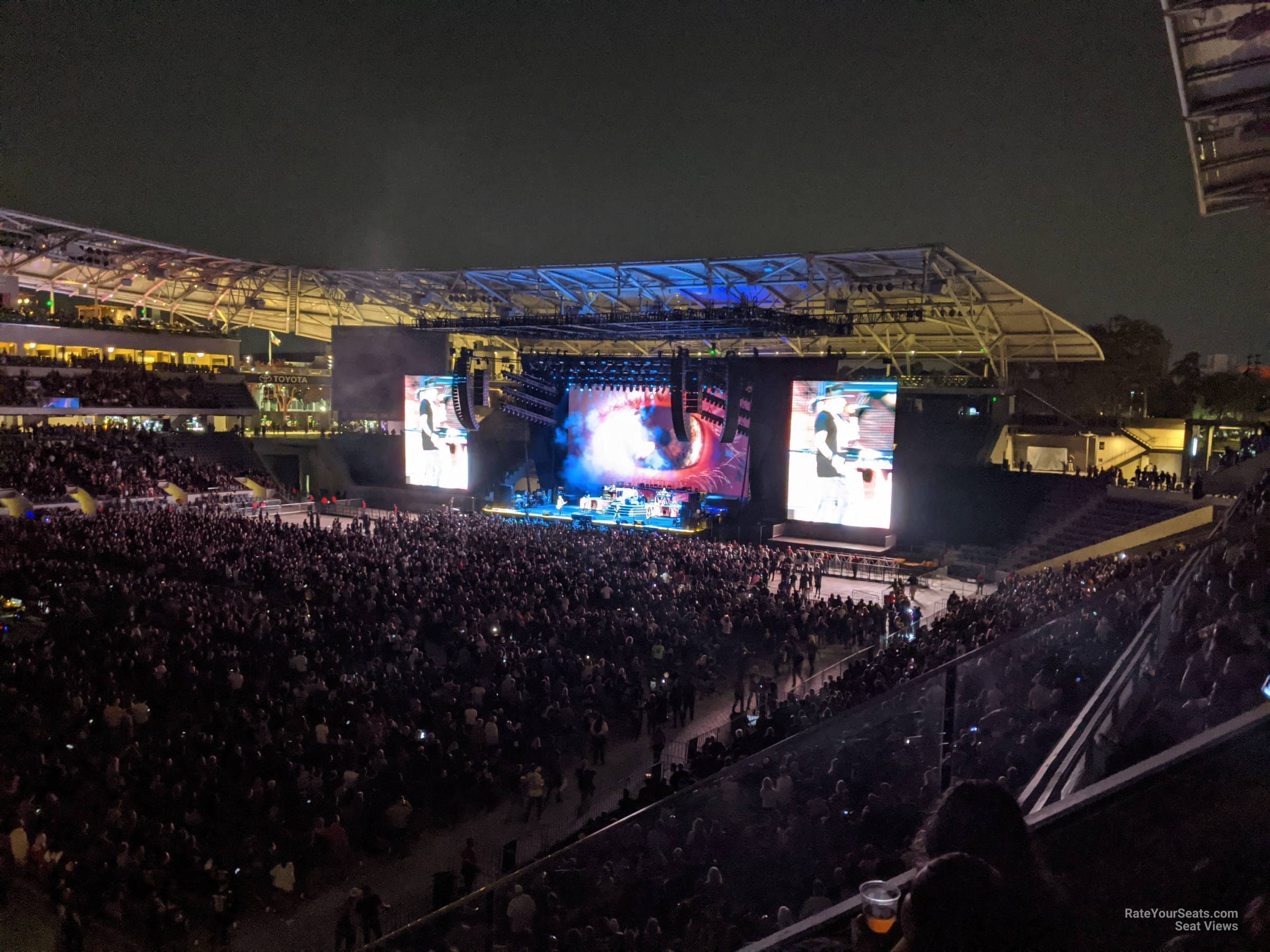 section 215, row b seat view  for concert - bmo stadium