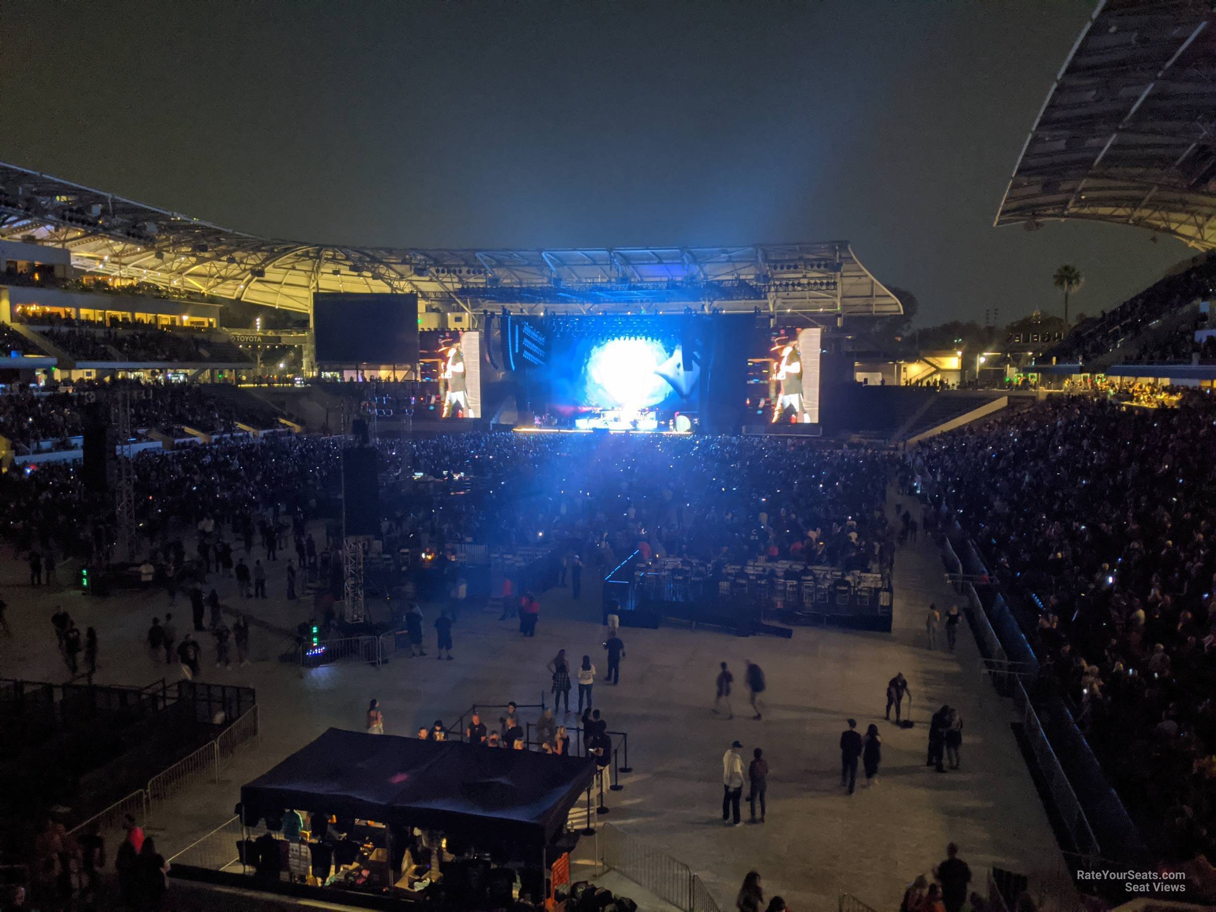 section 219, row b seat view  for concert - bmo stadium