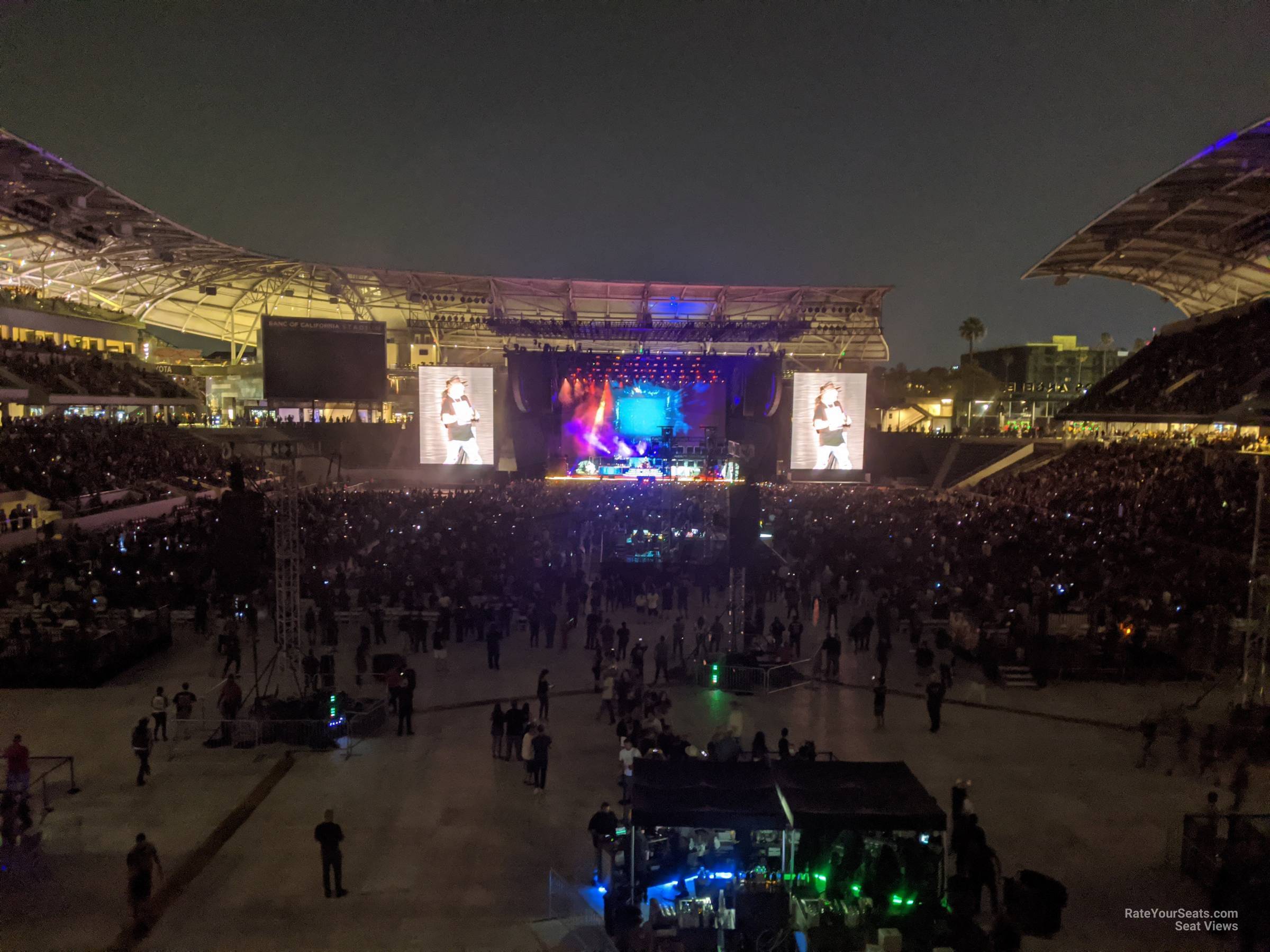 section 222, row b seat view  for concert - bmo stadium