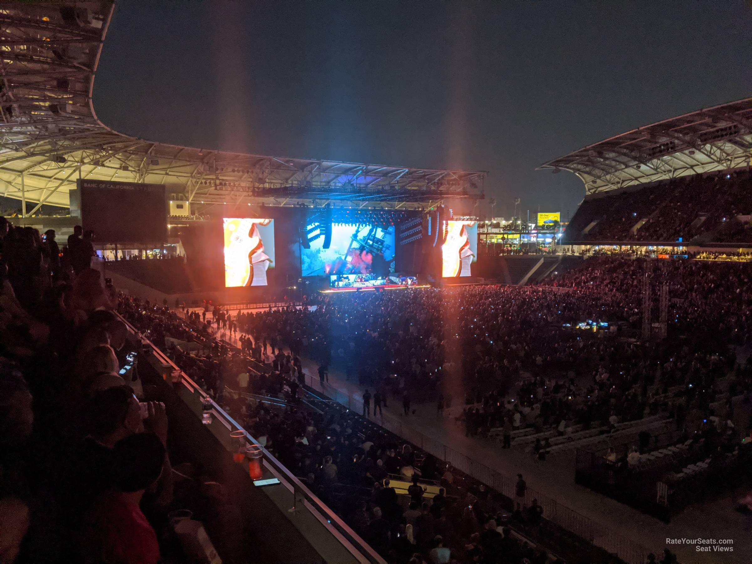 section 228, row b seat view  for concert - bmo stadium