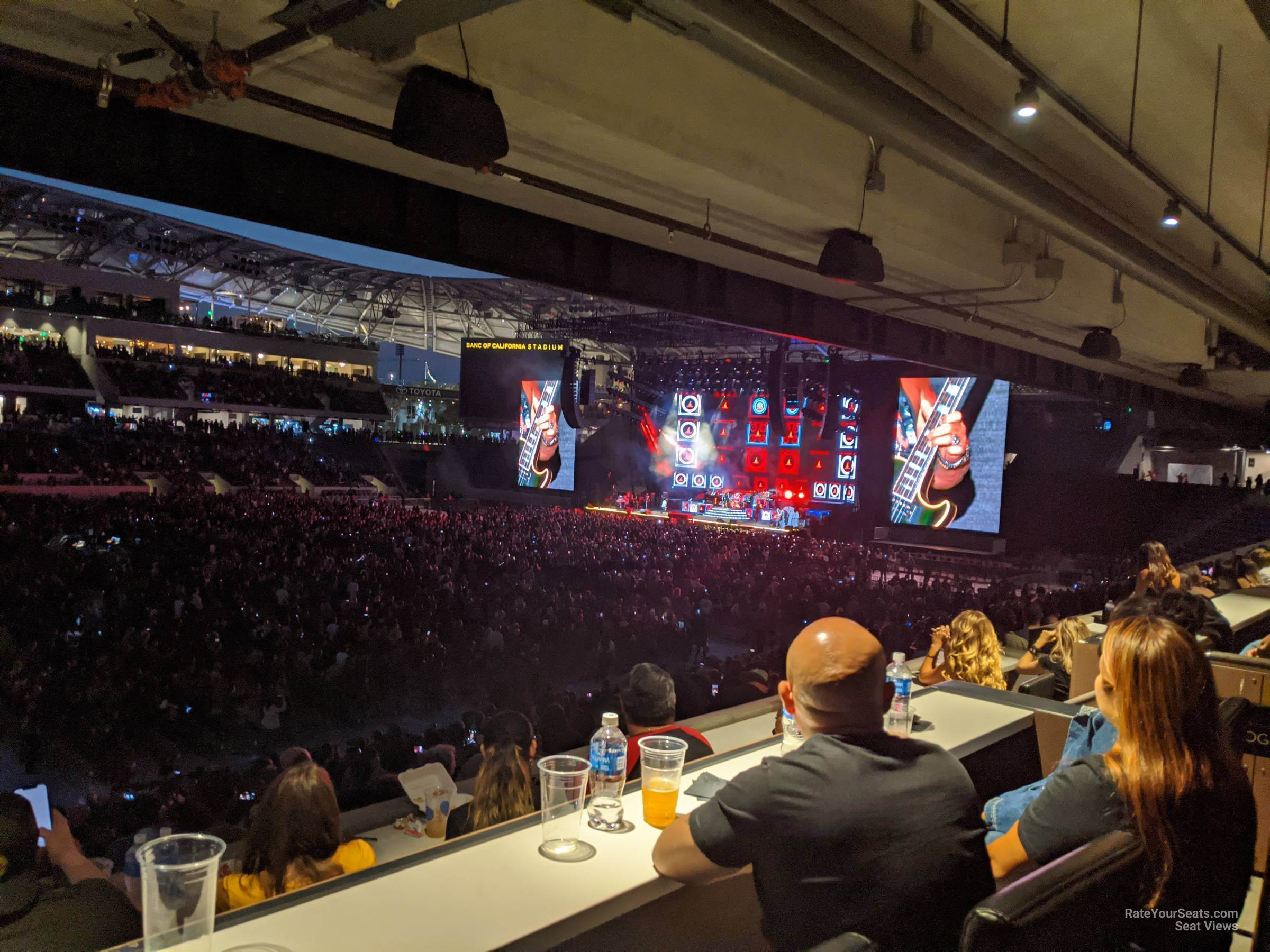 figueroa club b seat view  for concert - bmo stadium