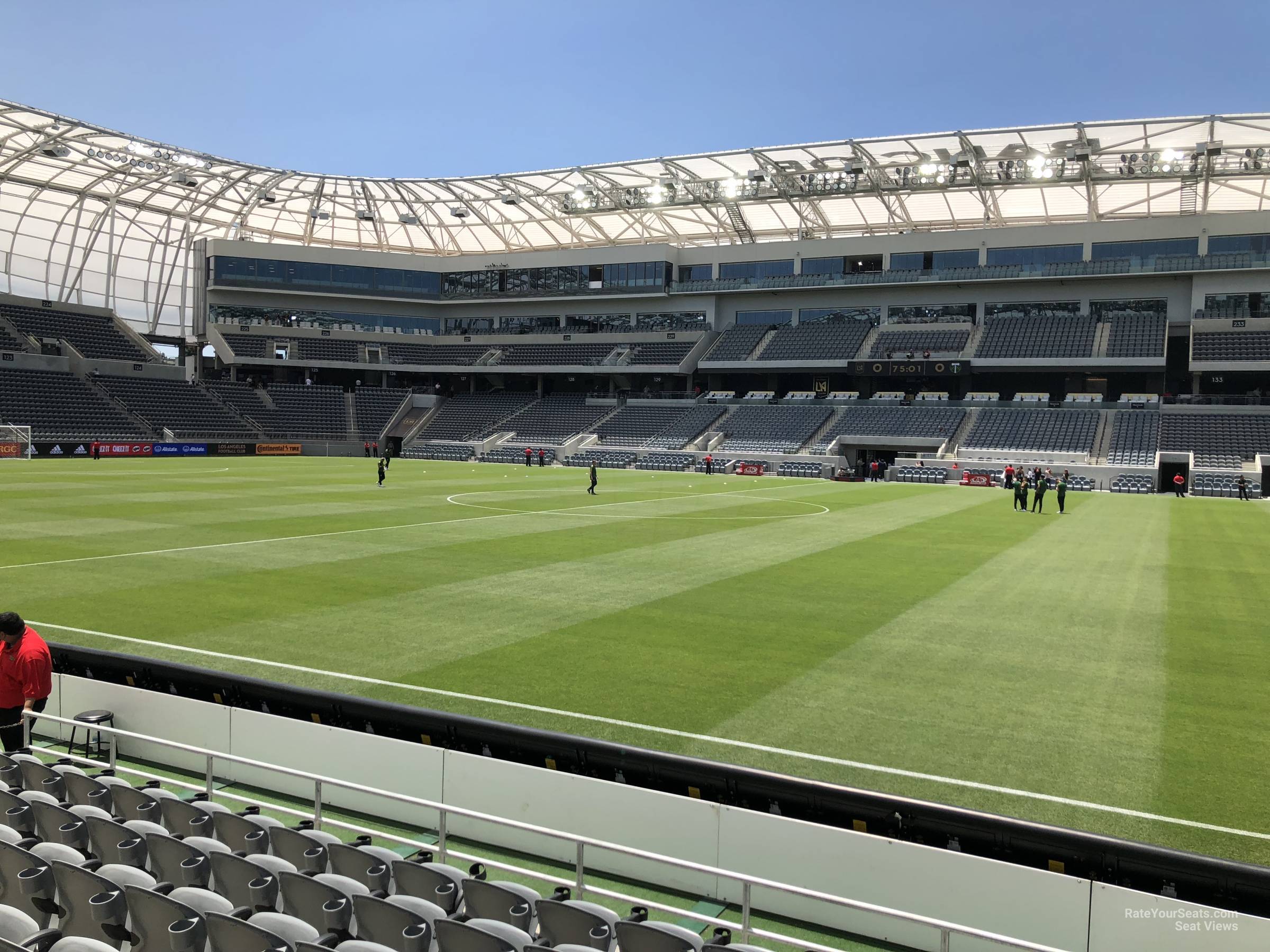 section 111, row f seat view  for soccer - bmo stadium