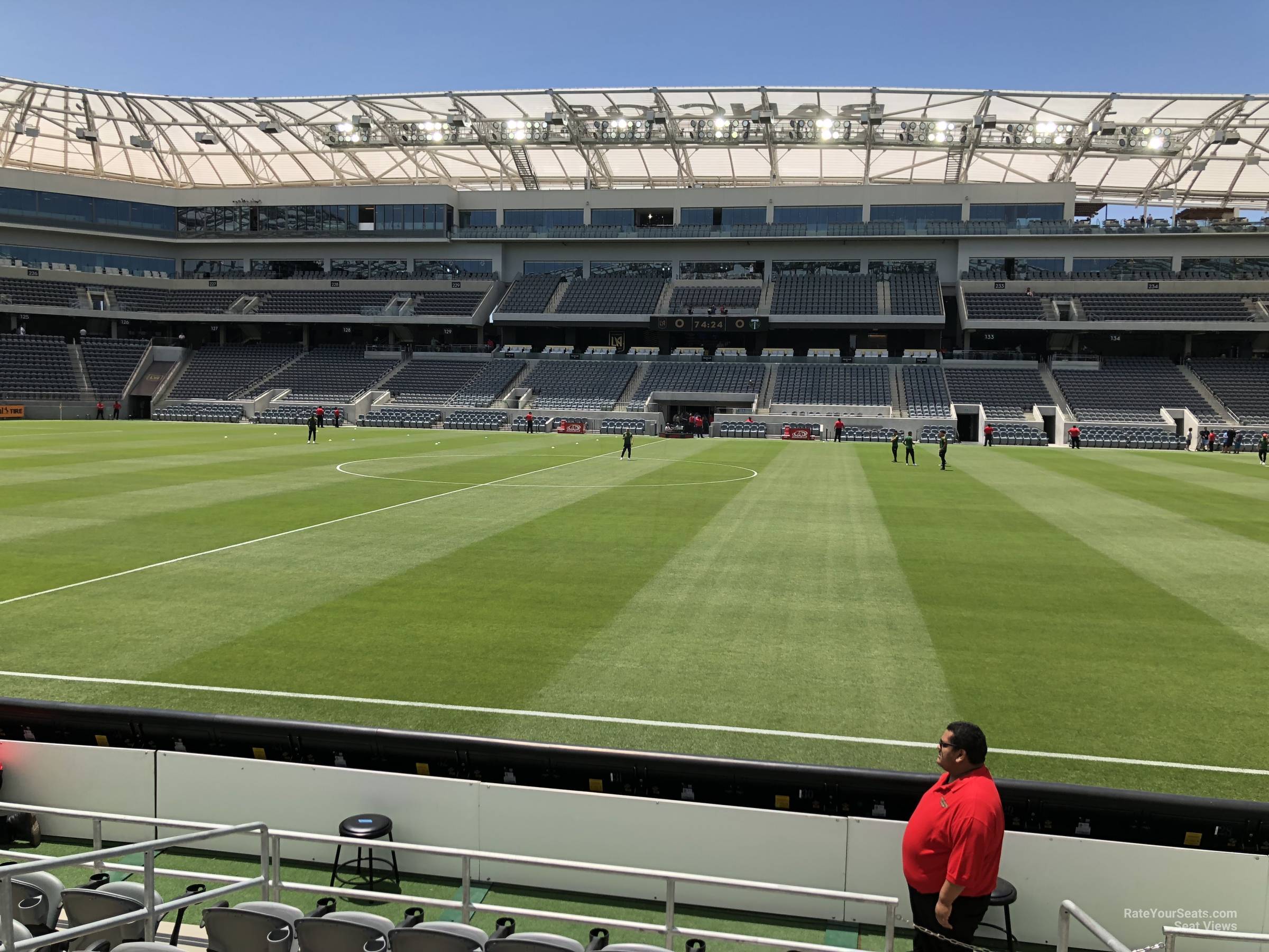 section 112, row f seat view  for soccer - bmo stadium