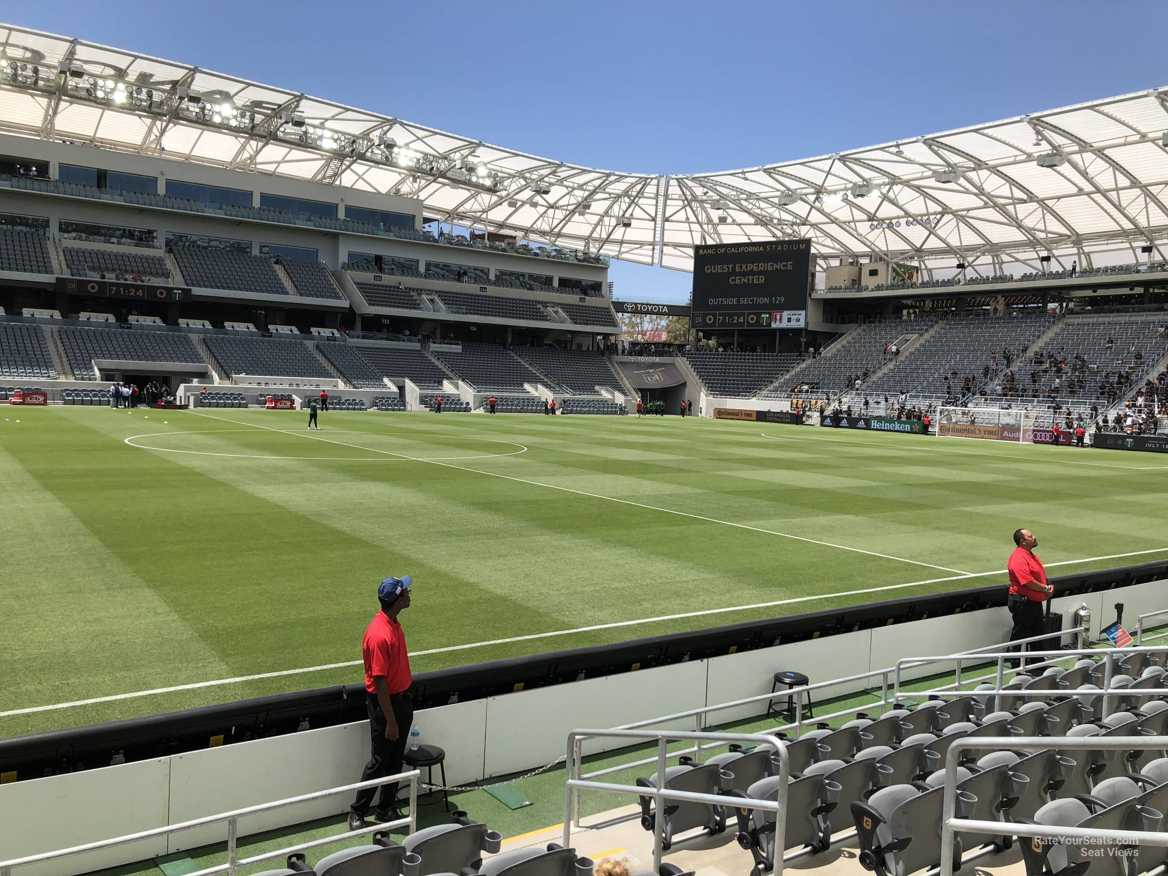 section 115, row f seat view  for soccer - bmo stadium