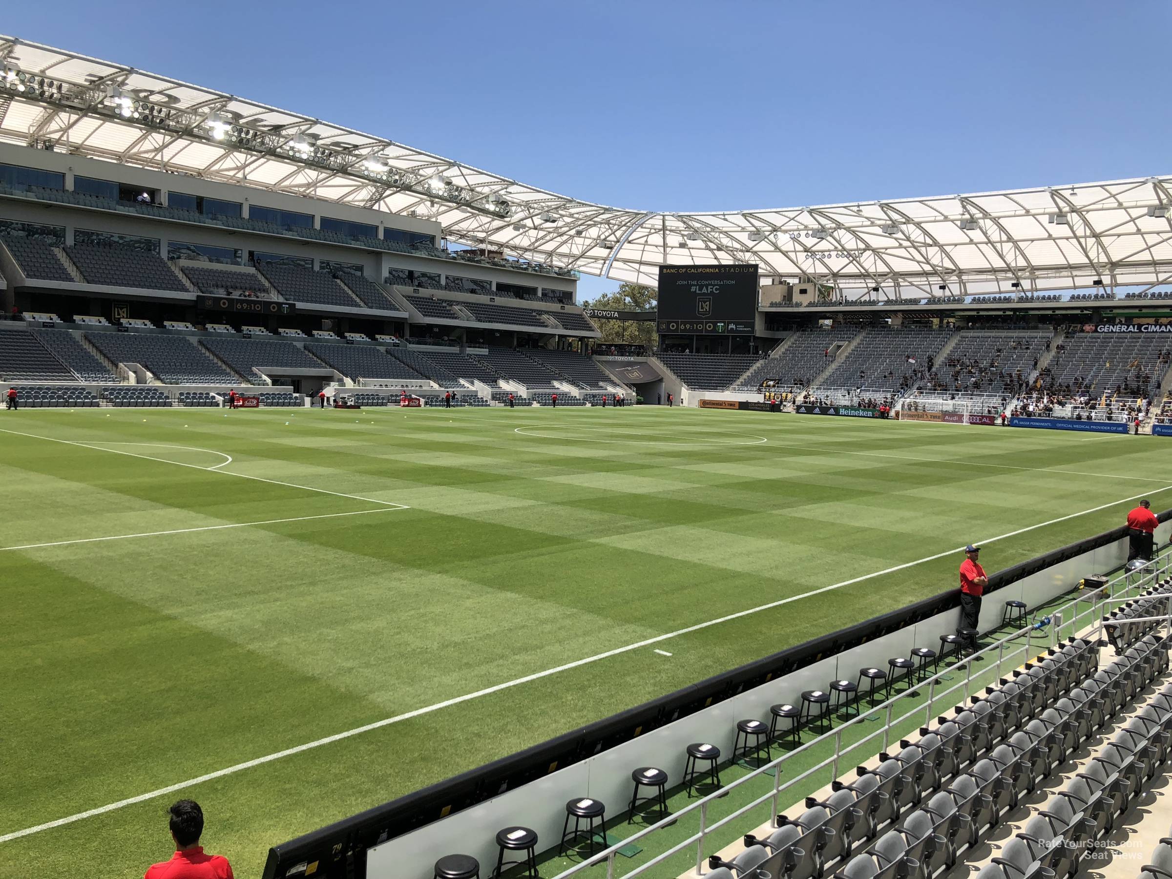 section 118, row f seat view  for soccer - bmo stadium