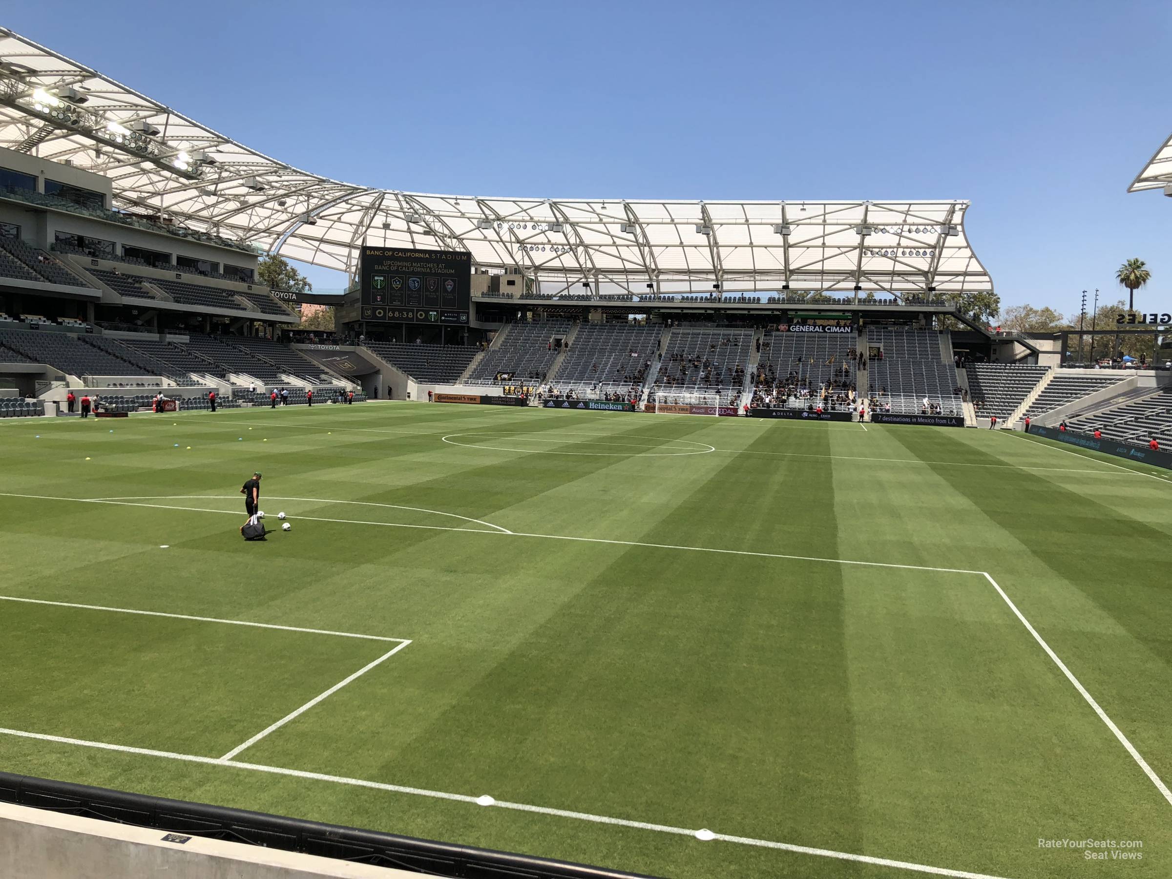 section 121, row f seat view  for soccer - bmo stadium