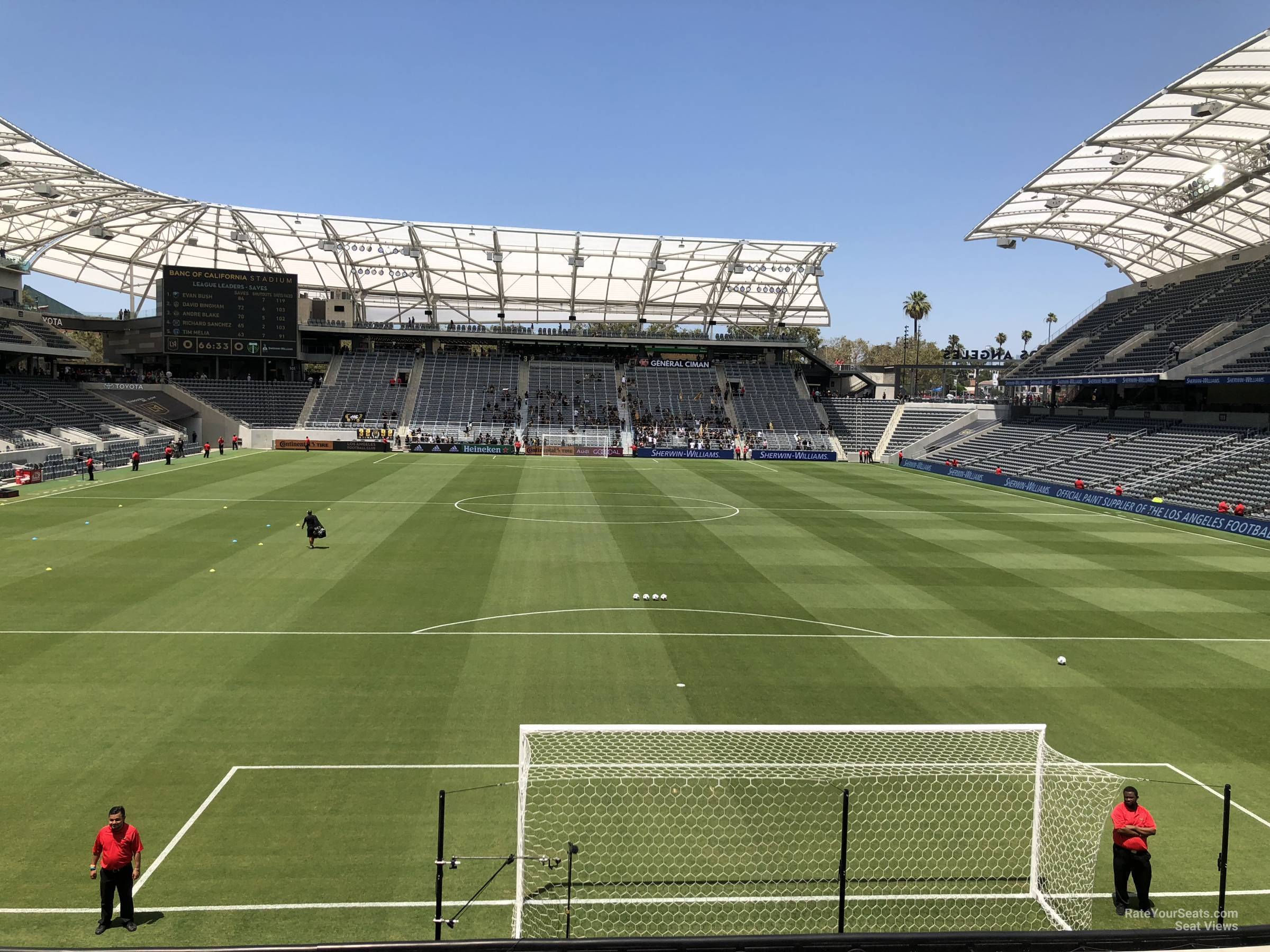 section 122, row q seat view  for soccer - bmo stadium