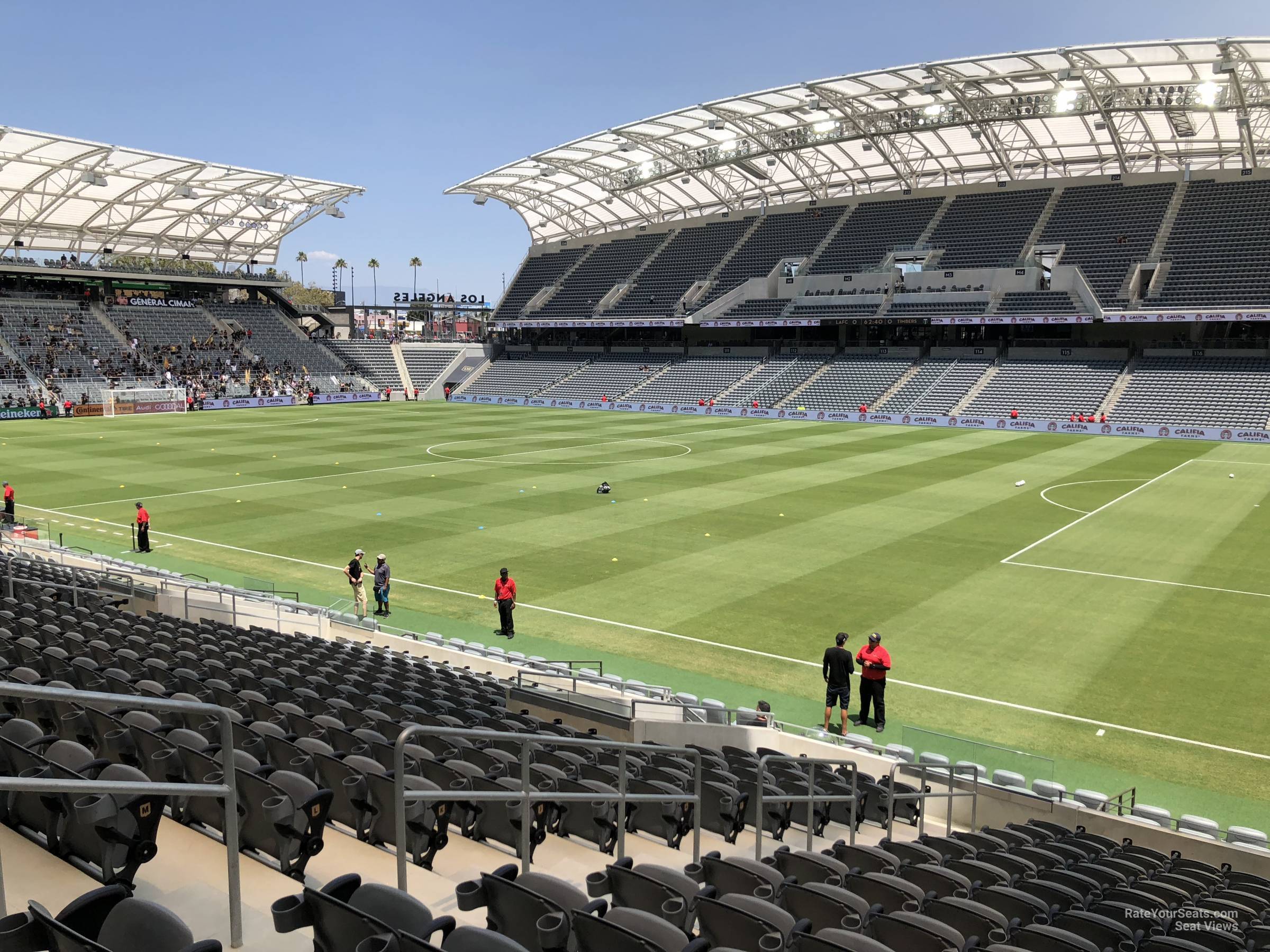 section 127, row q seat view  for soccer - bmo stadium