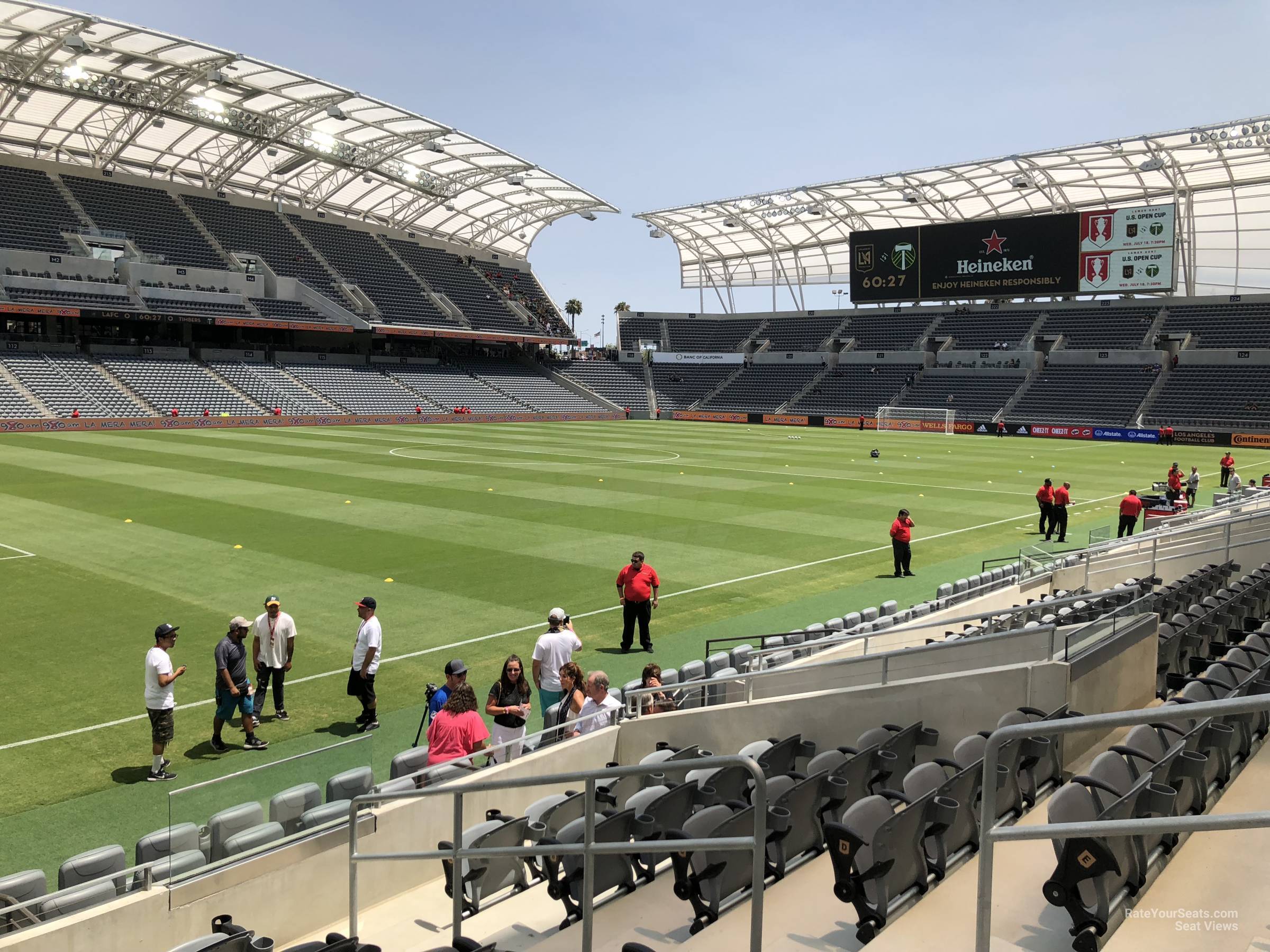 section 135, row f seat view  for soccer - bmo stadium