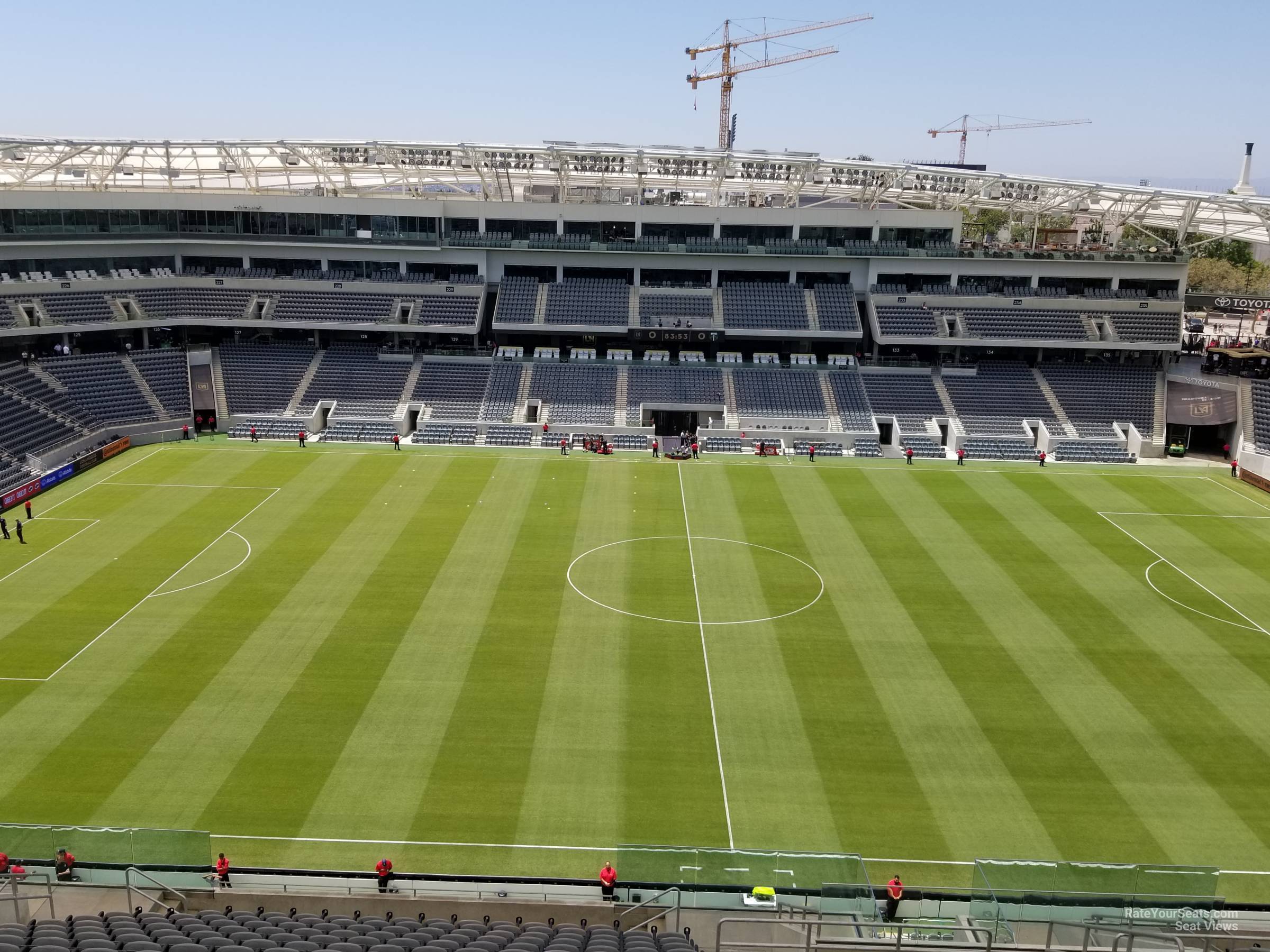 section 213, row dd seat view  for soccer - bmo stadium