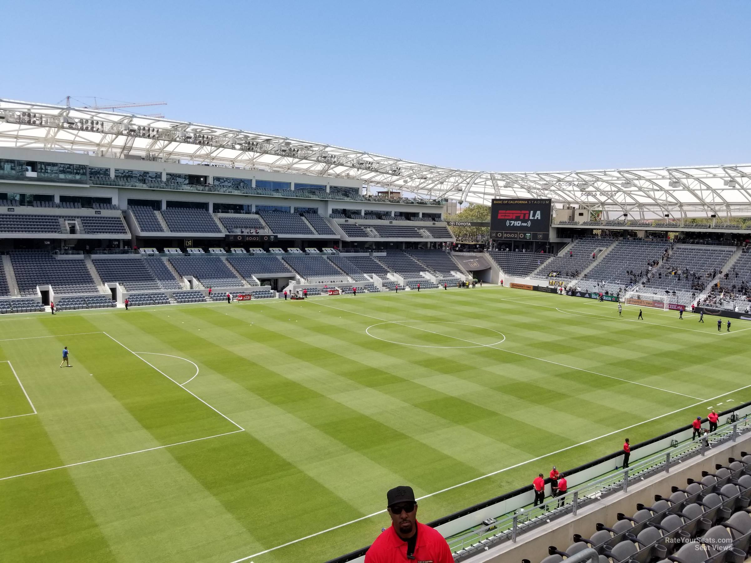section 217, row f seat view  for soccer - bmo stadium