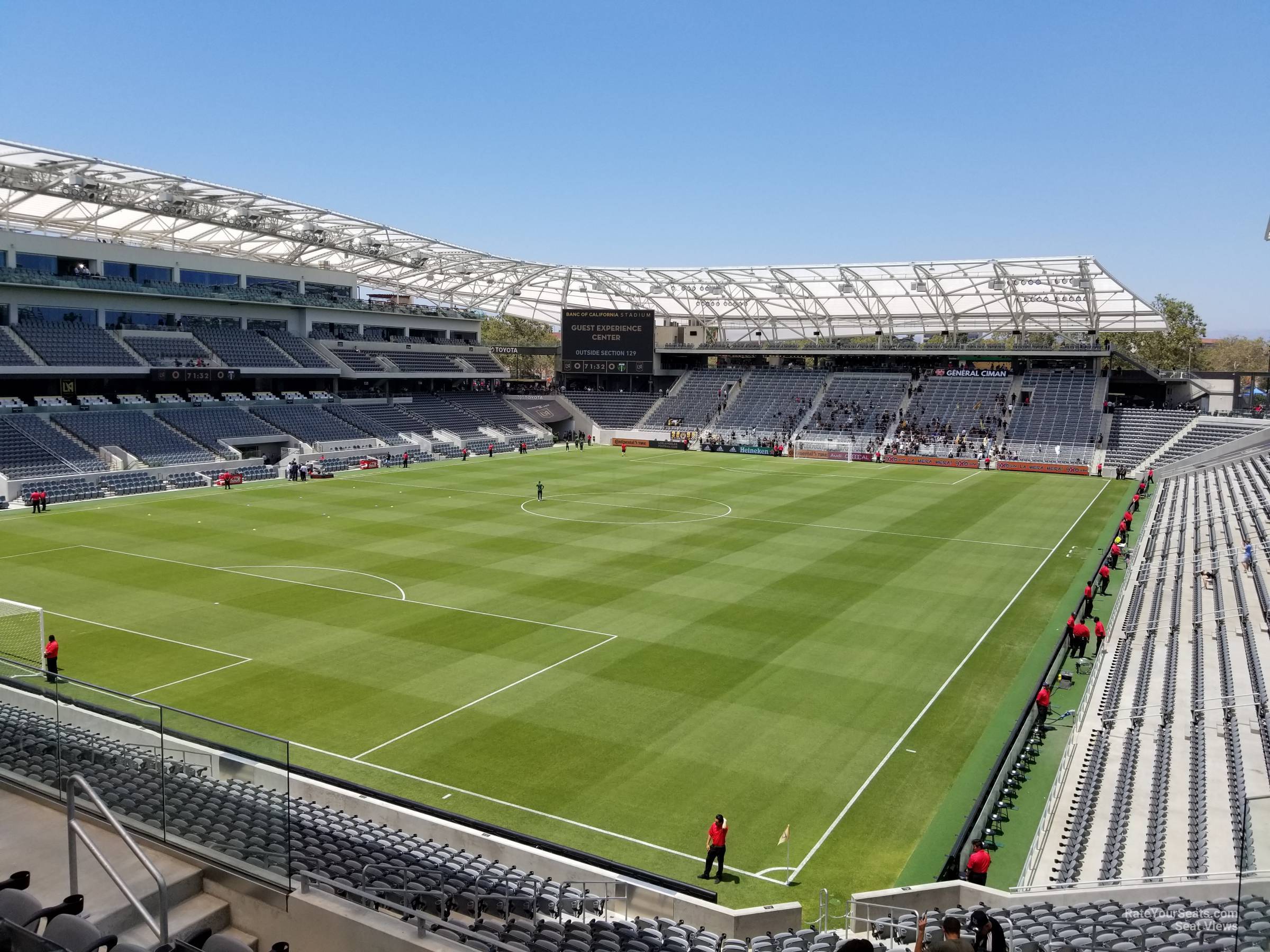 section 219, row f seat view  for soccer - bmo stadium