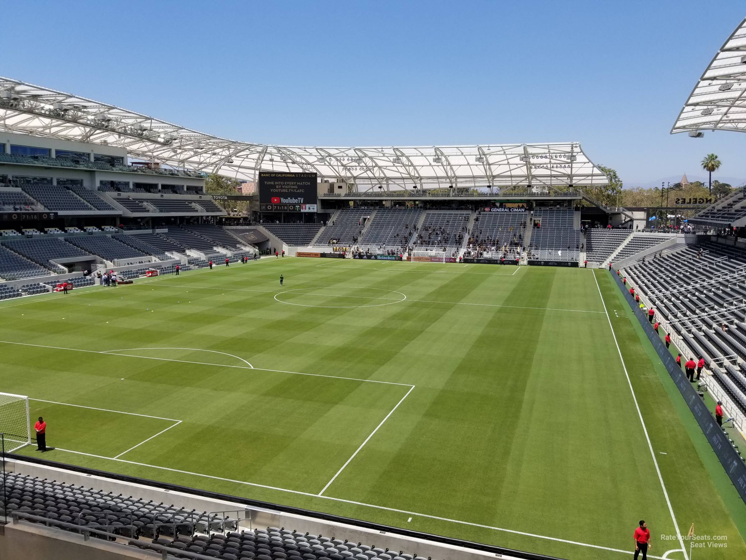 section 220, row f seat view  for soccer - bmo stadium