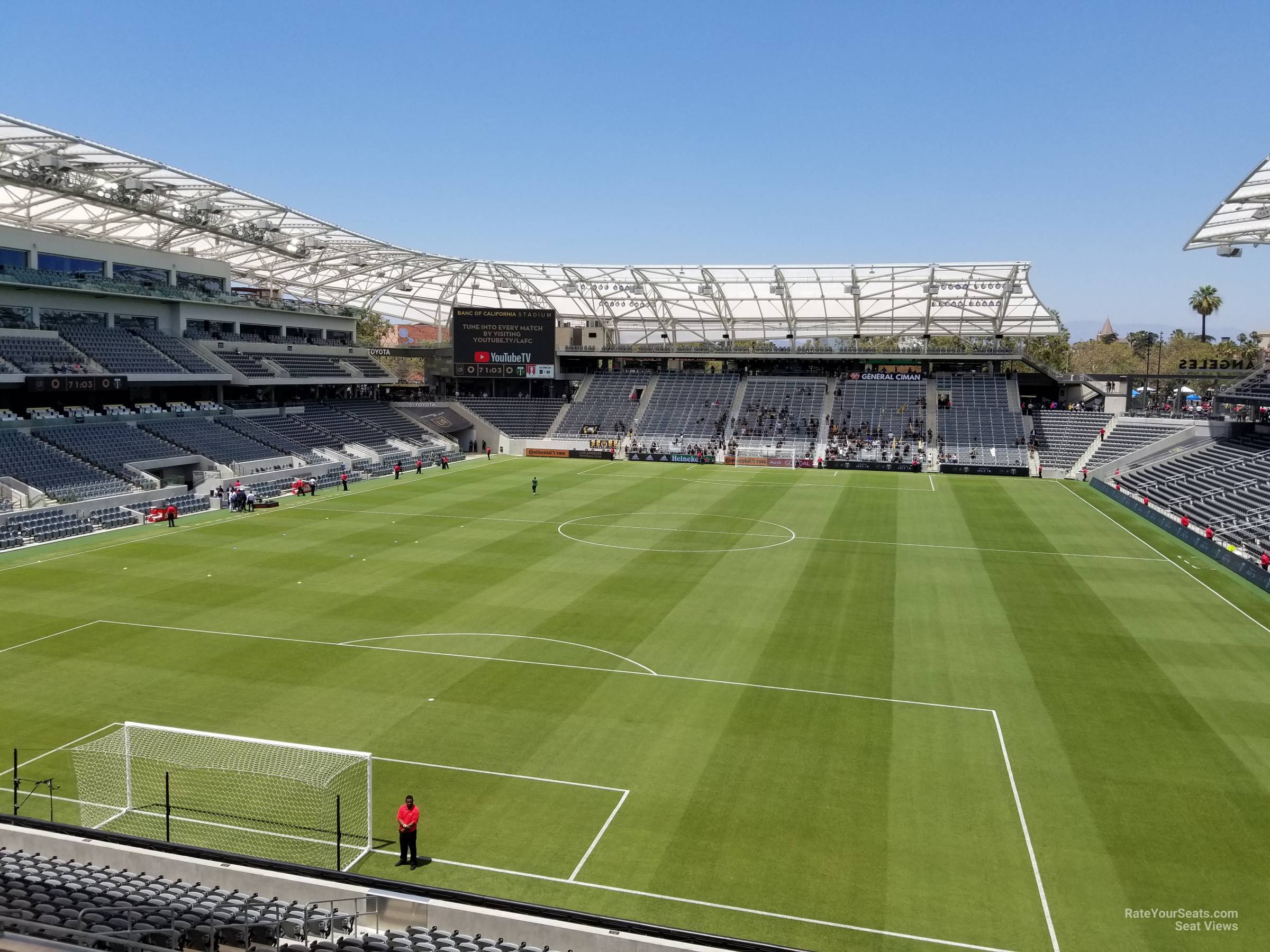 section 221, row f seat view  for soccer - bmo stadium