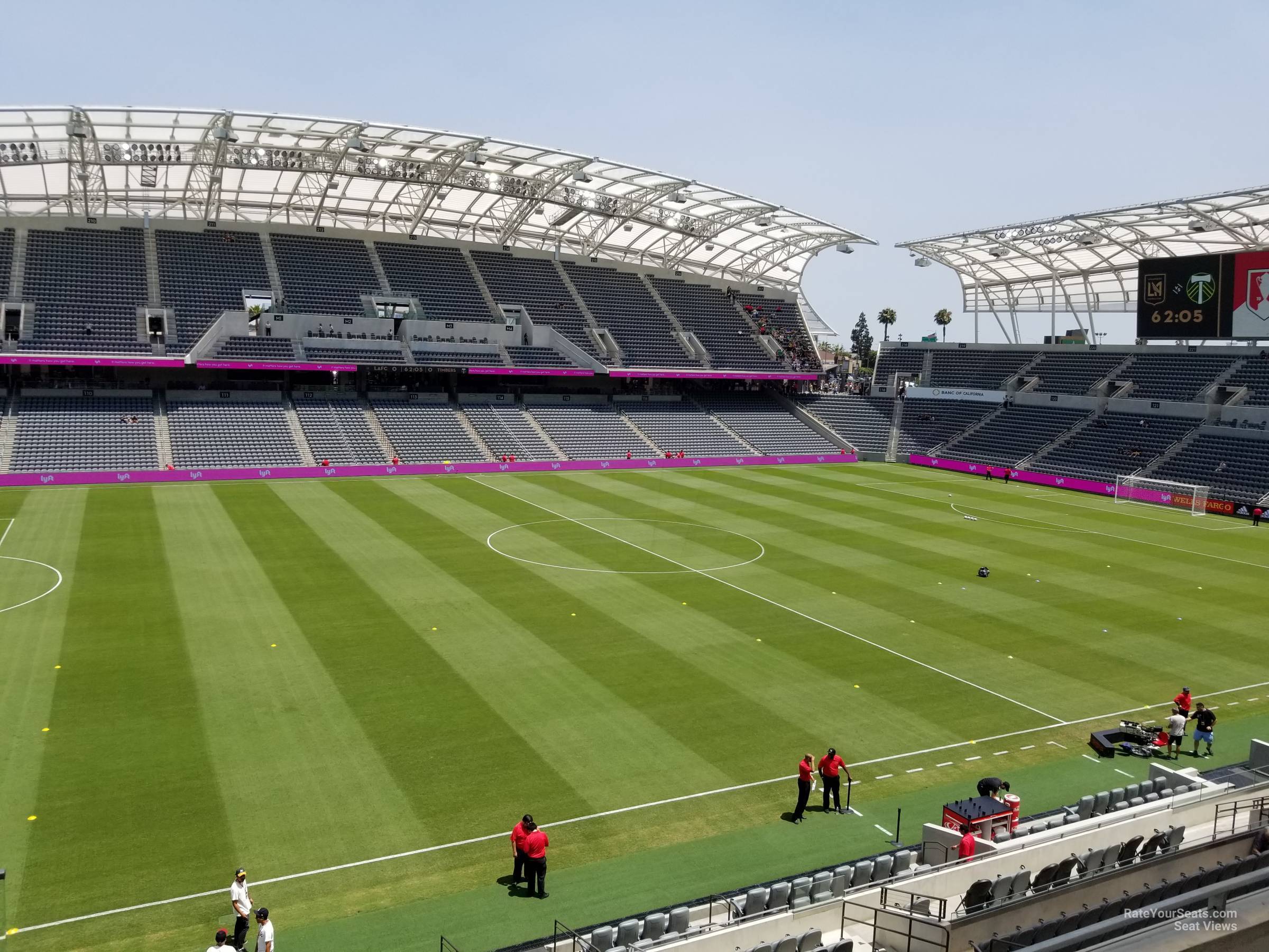 section 233, row c seat view  for soccer - bmo stadium