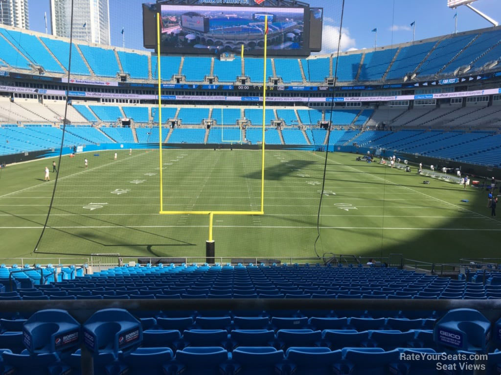 section 101, row wc seat view  for football - bank of america stadium