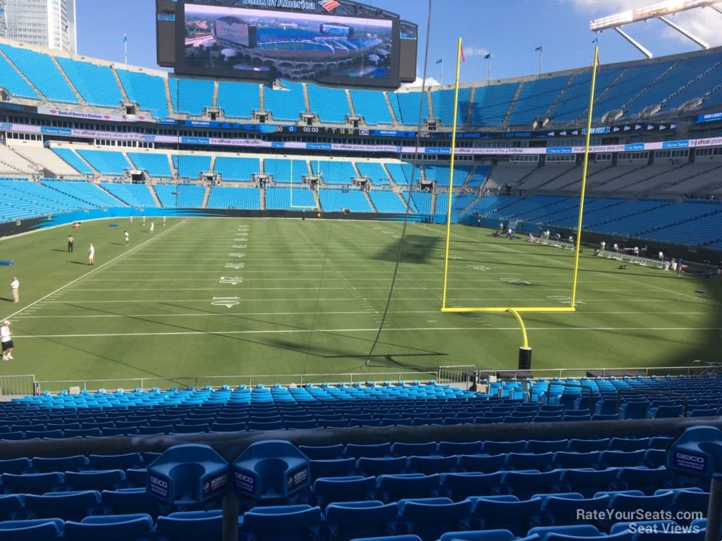 section 102, row wc seat view  for football - bank of america stadium