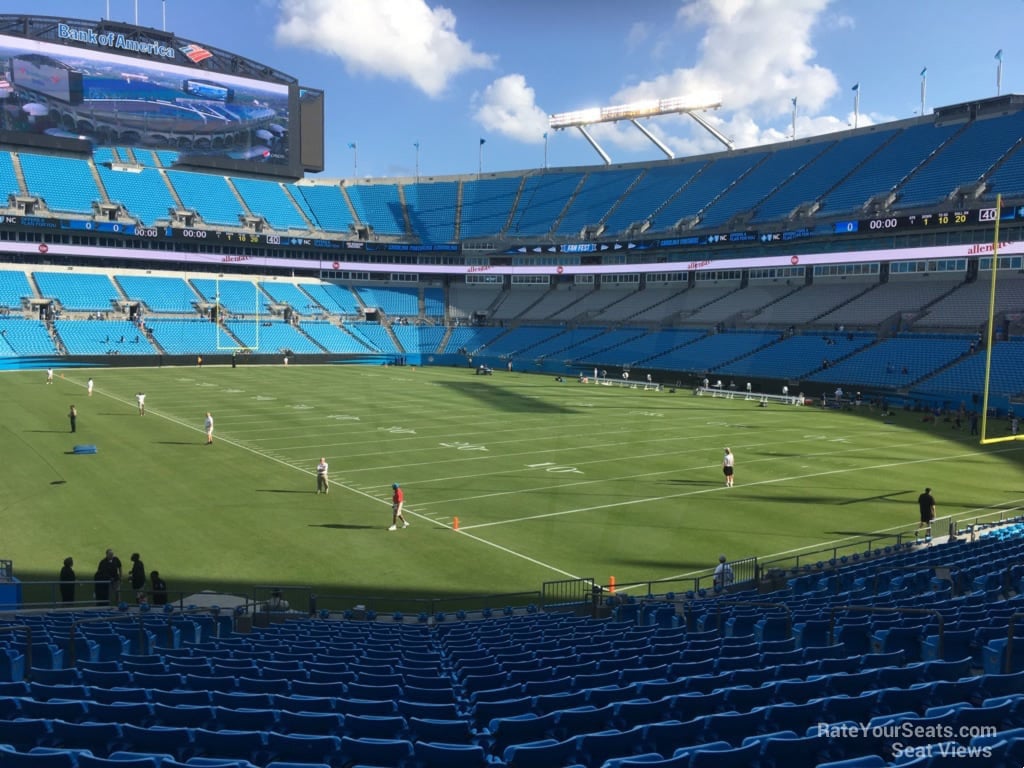section 105, row wc seat view  for football - bank of america stadium