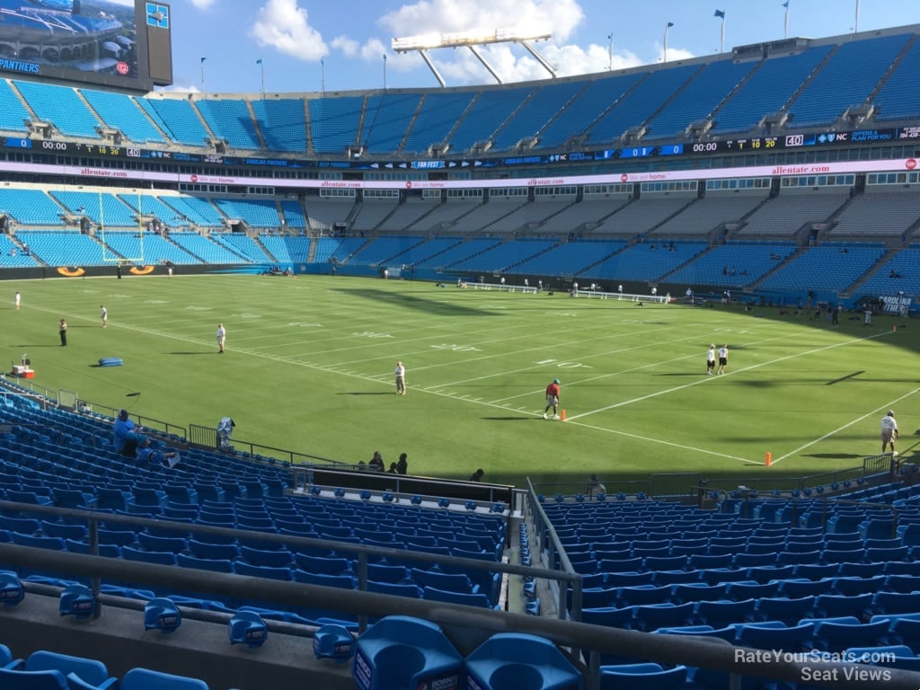 section 106, row wc seat view  for football - bank of america stadium