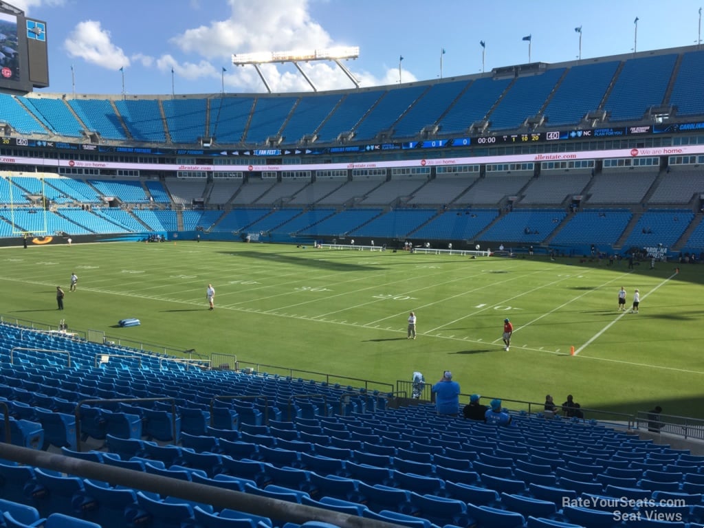 section 107, row wc seat view  for football - bank of america stadium