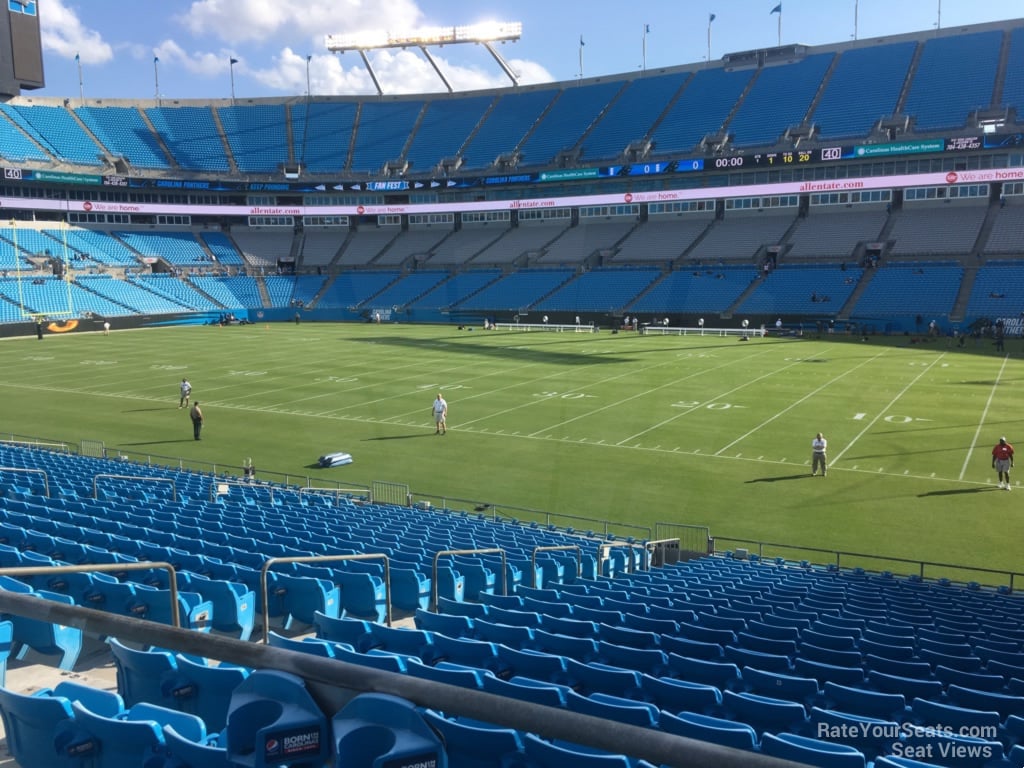 section 108, row wc seat view  for football - bank of america stadium
