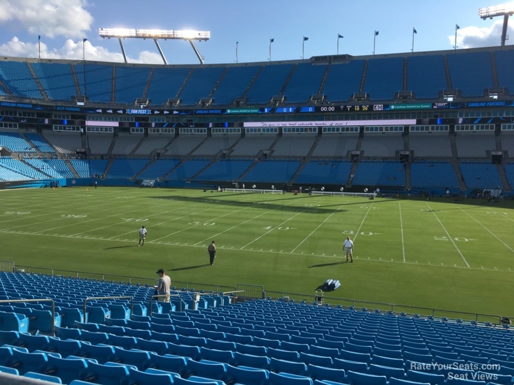 section 110, row wc seat view  for football - bank of america stadium