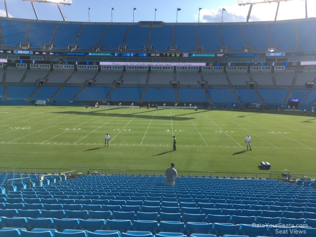 section 111, row wc seat view  for football - bank of america stadium