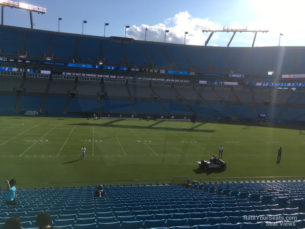 section 113, row wc seat view  for football - bank of america stadium