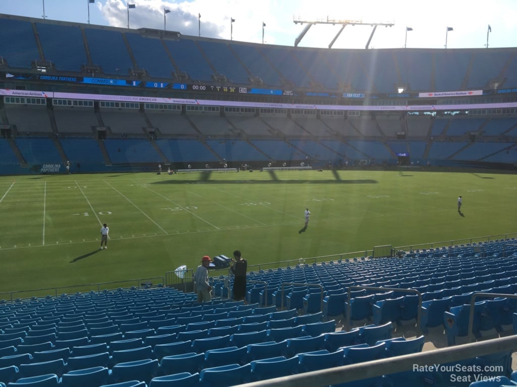 section 115, row wc seat view  for football - bank of america stadium