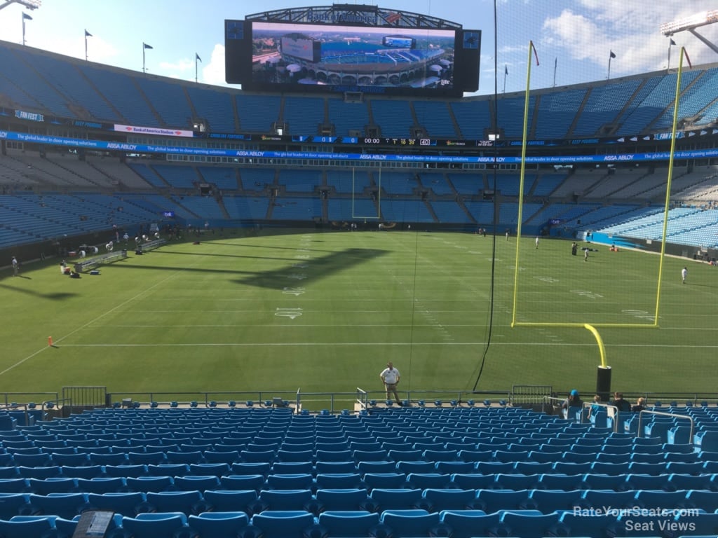 section 122, row wc seat view  for football - bank of america stadium