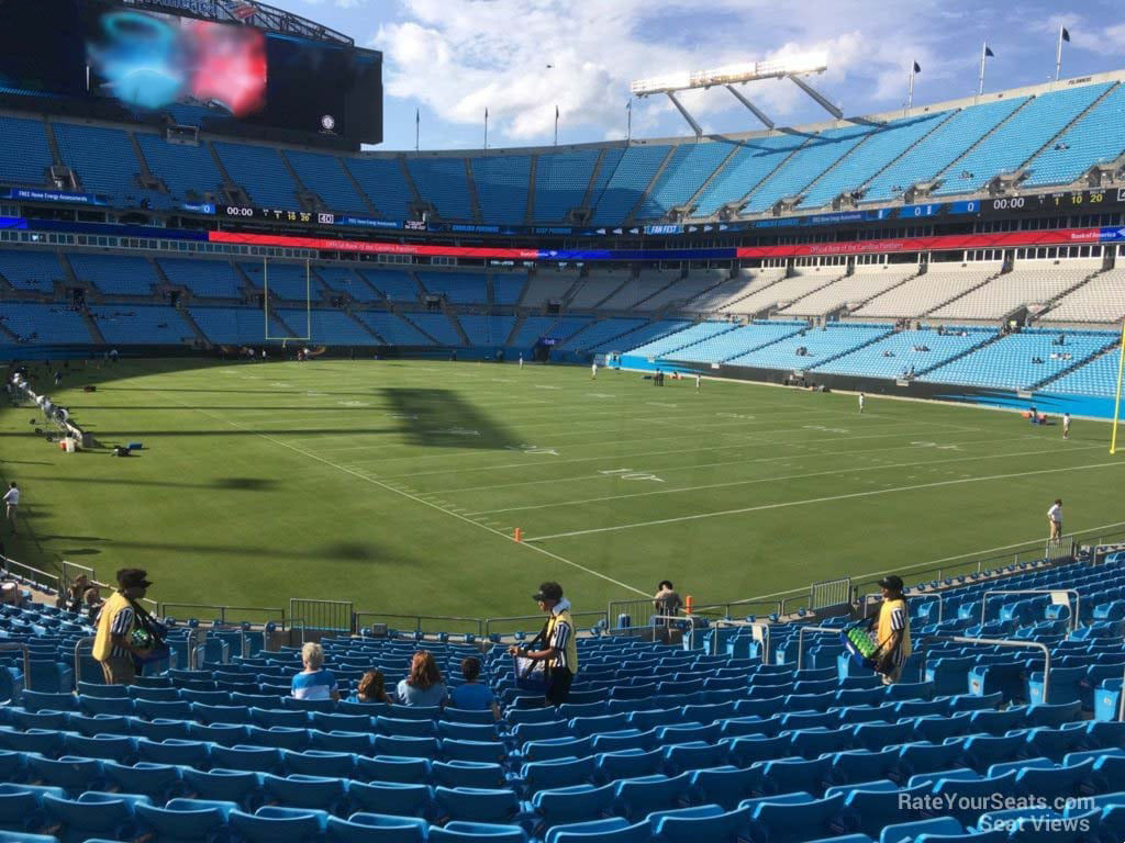section 125, row wc seat view  for football - bank of america stadium