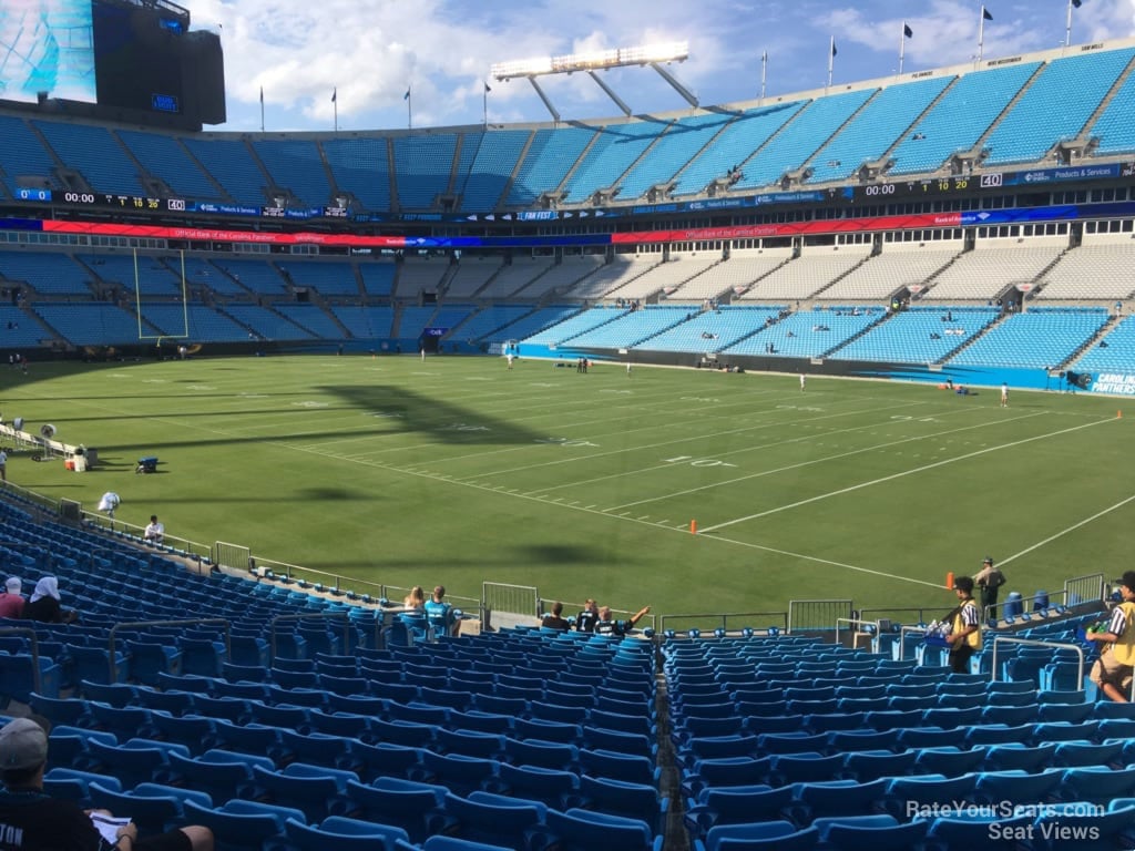 section 126, row wc seat view  for football - bank of america stadium