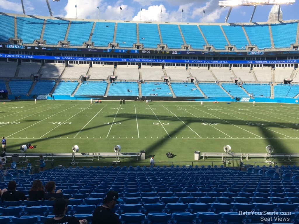 section 131, row wc seat view  for football - bank of america stadium
