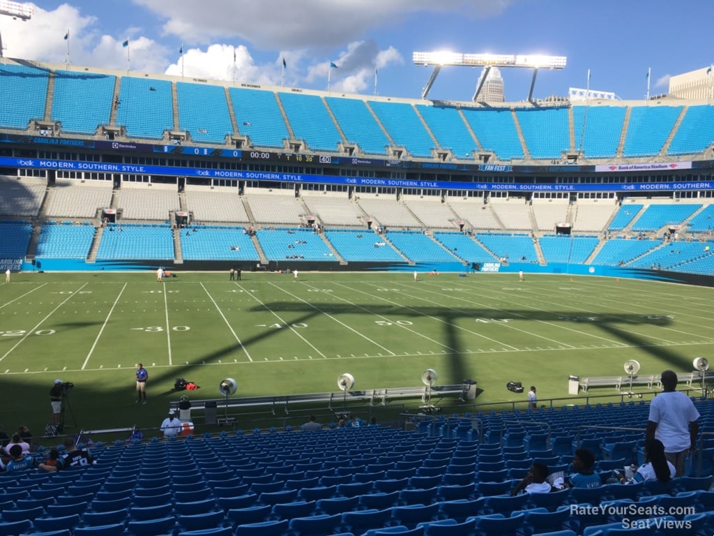 section 132, row wc seat view  for football - bank of america stadium