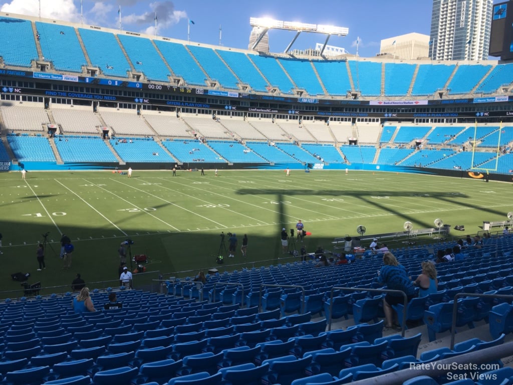 section 133, row wc seat view  for football - bank of america stadium