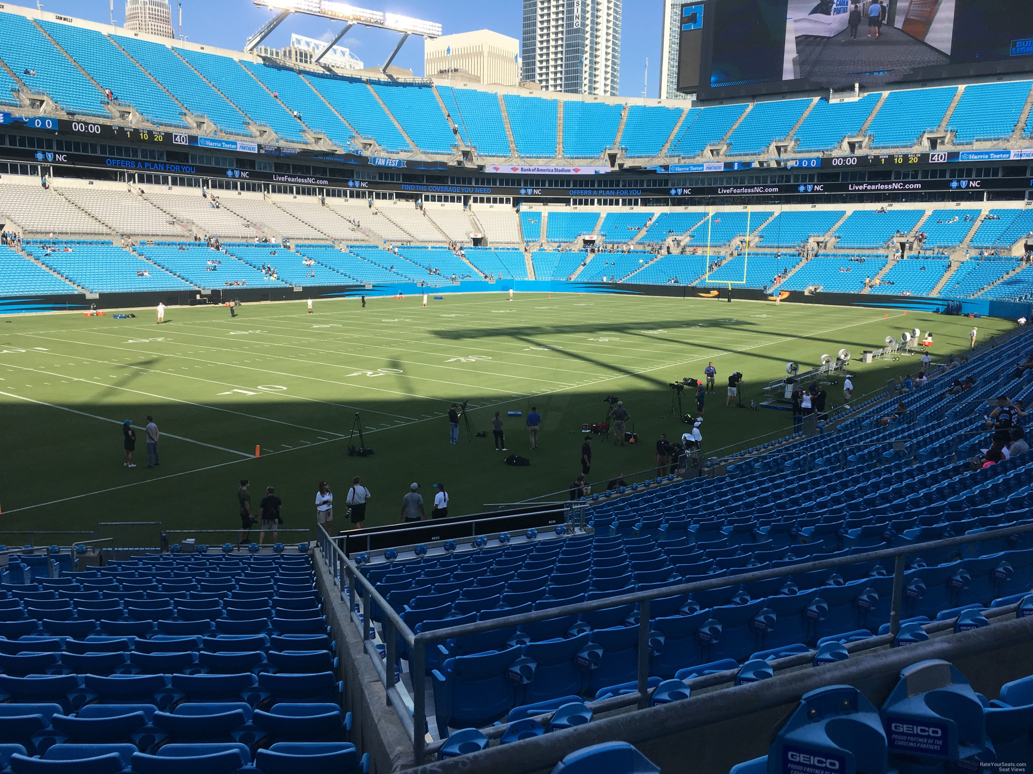 section 135, row wc seat view  for football - bank of america stadium