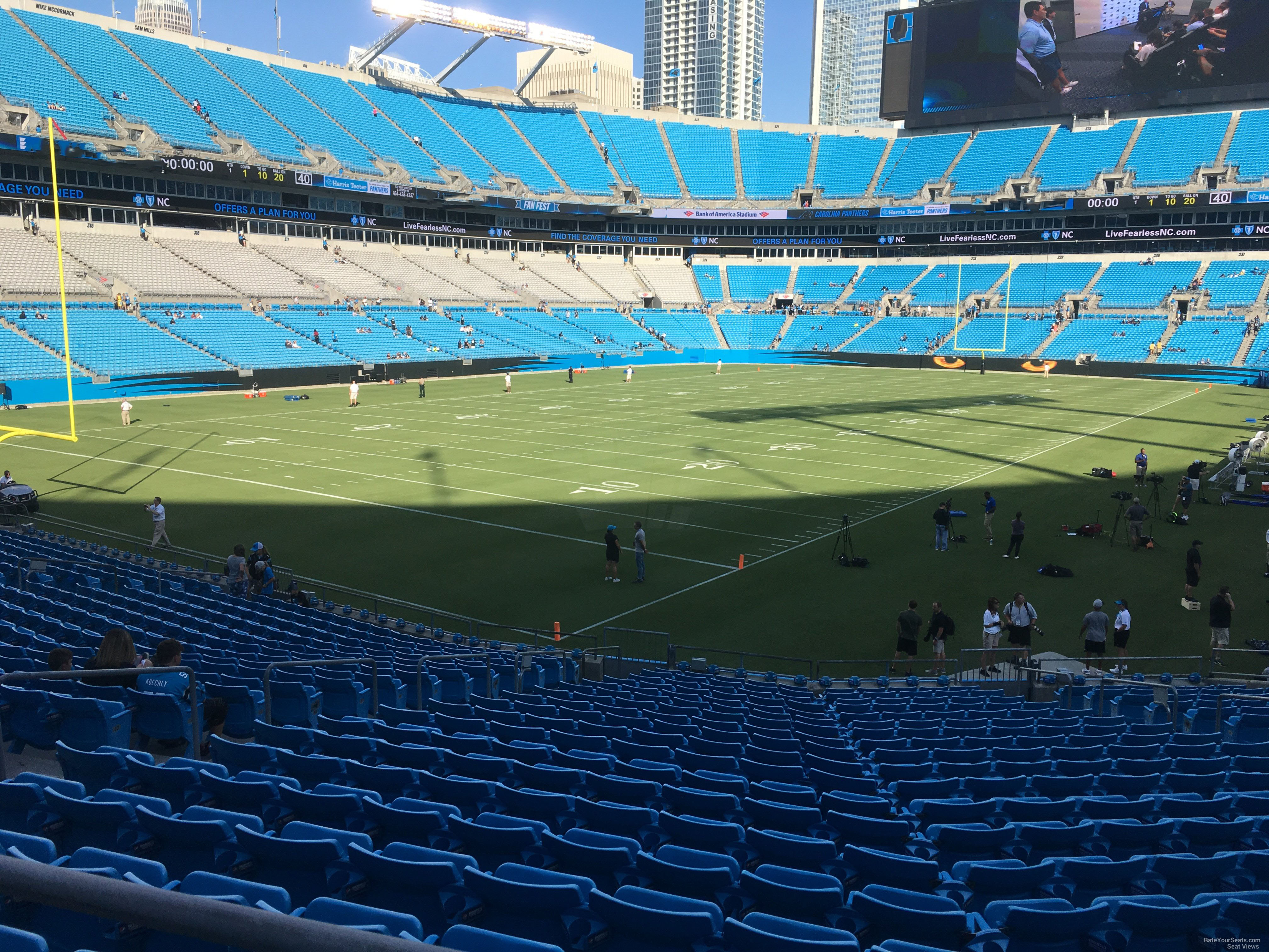 section 136, row wc seat view  for football - bank of america stadium