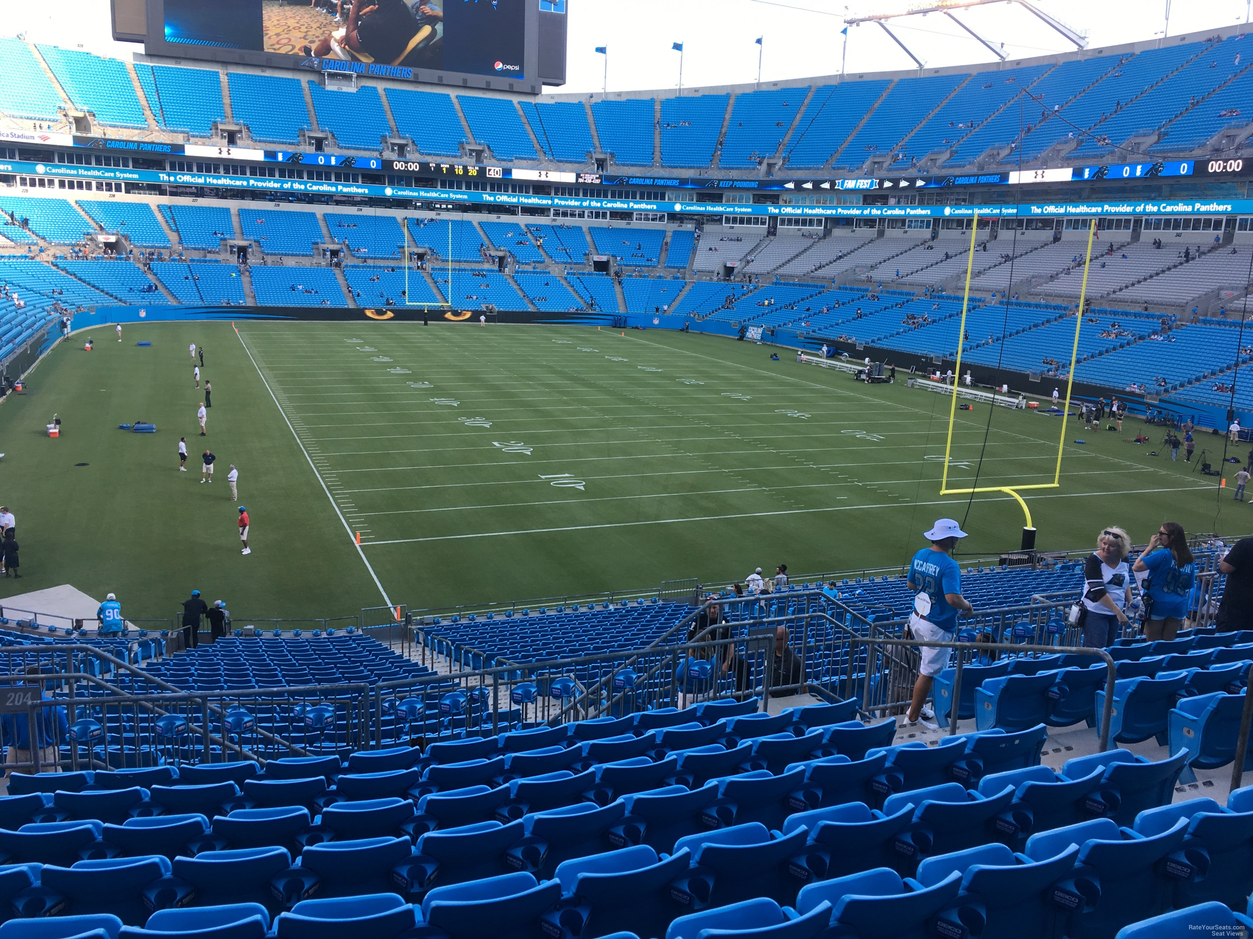 section 204, row 10 seat view  for football - bank of america stadium