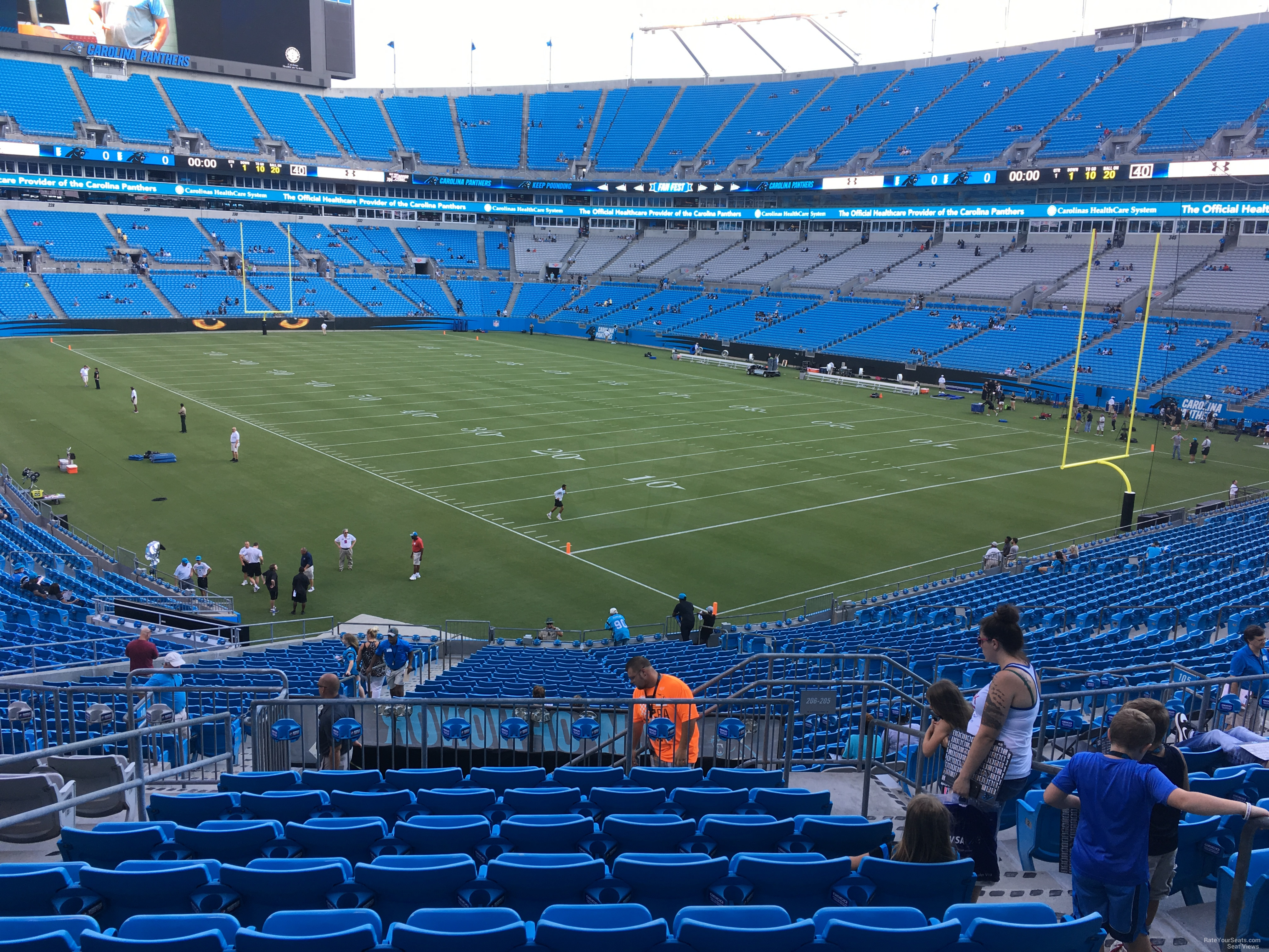 section 206, row 10 seat view  for football - bank of america stadium