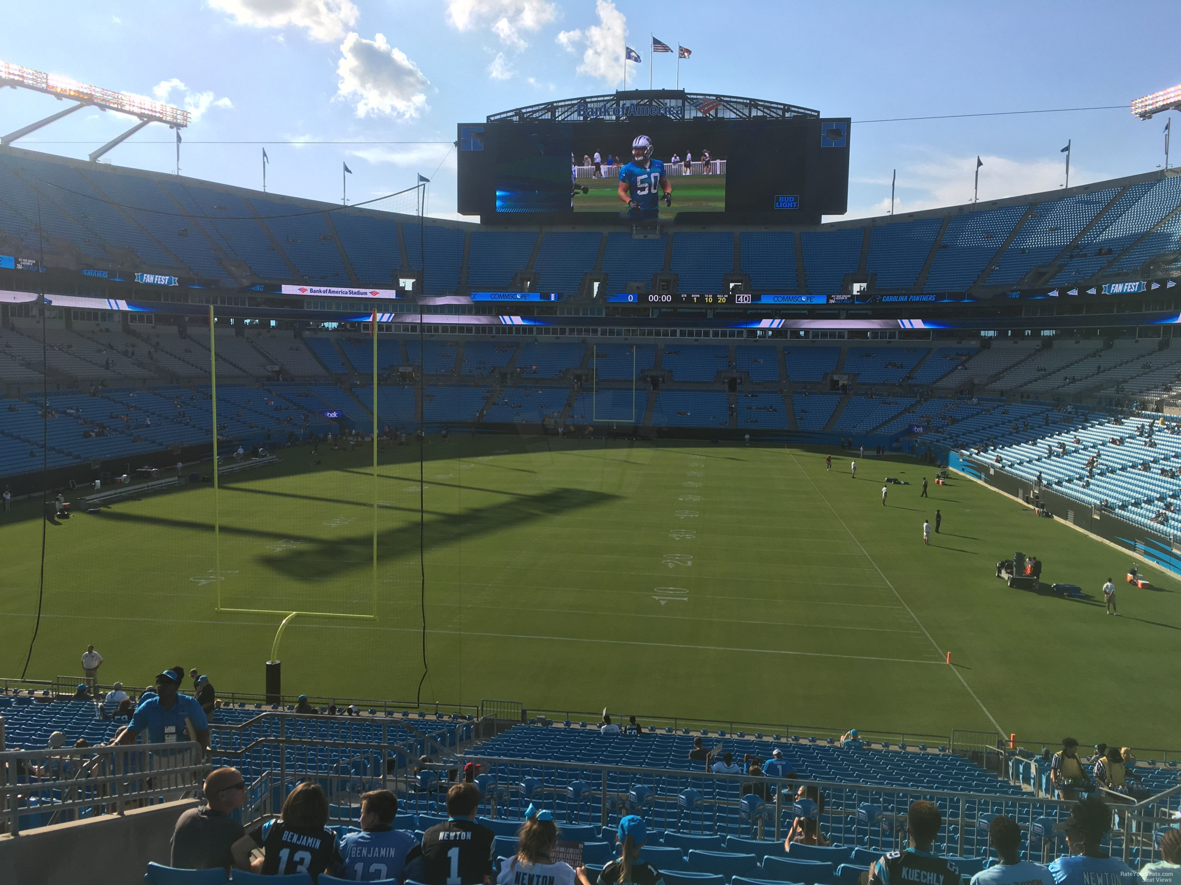 section 228, row 10 seat view  for football - bank of america stadium