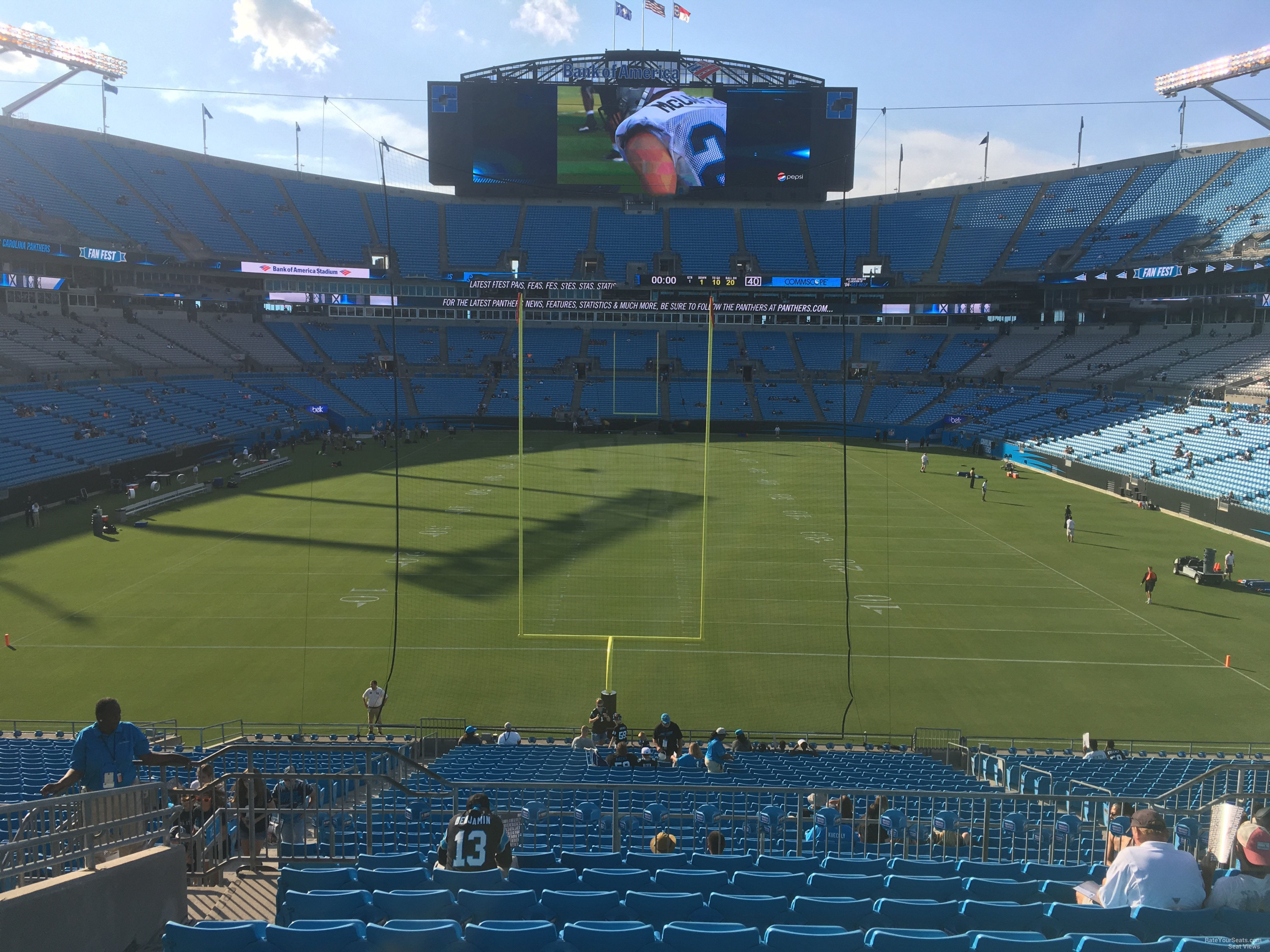 section 229, row 10 seat view  for football - bank of america stadium