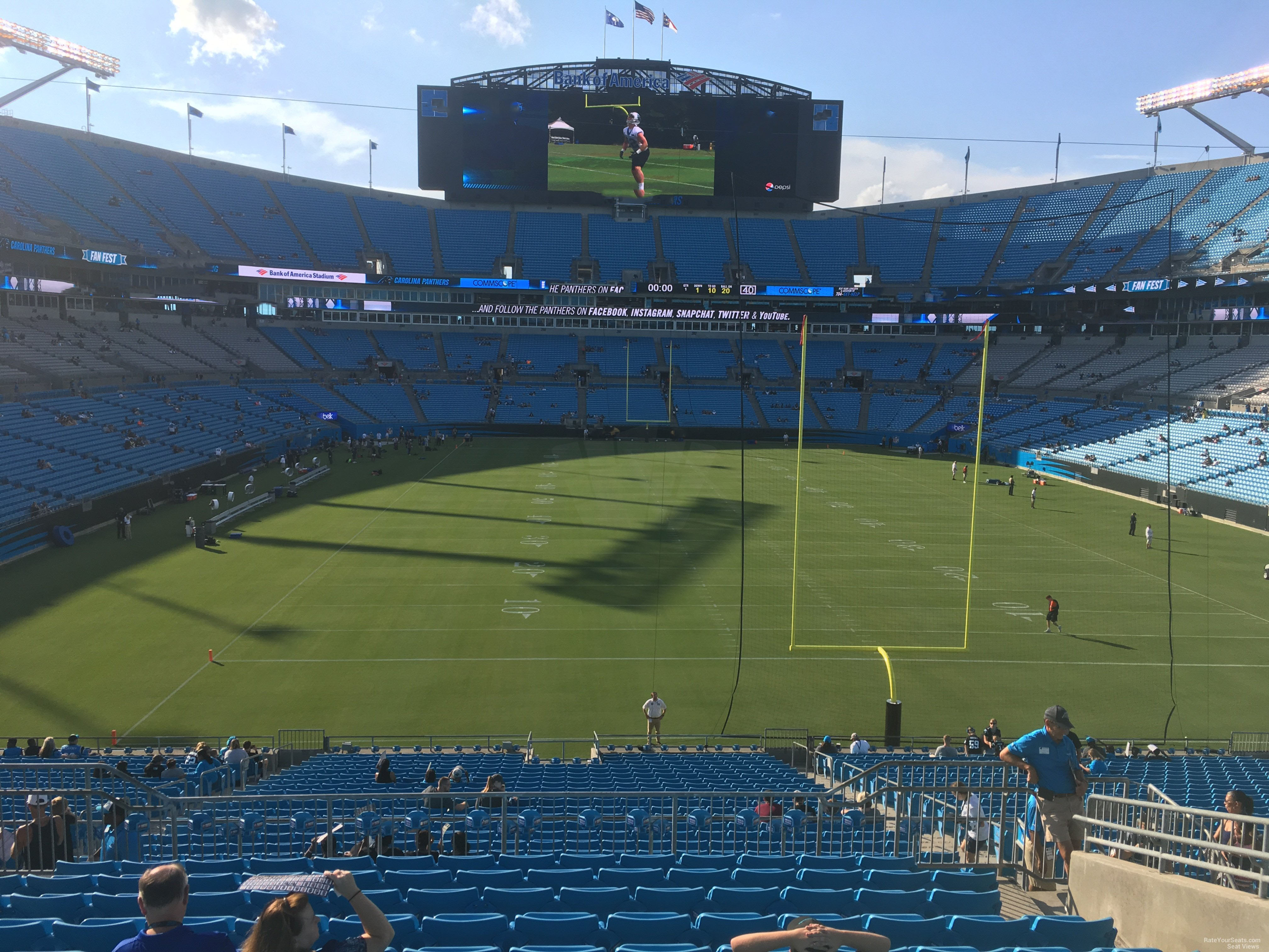 section 230, row 10 seat view  for football - bank of america stadium