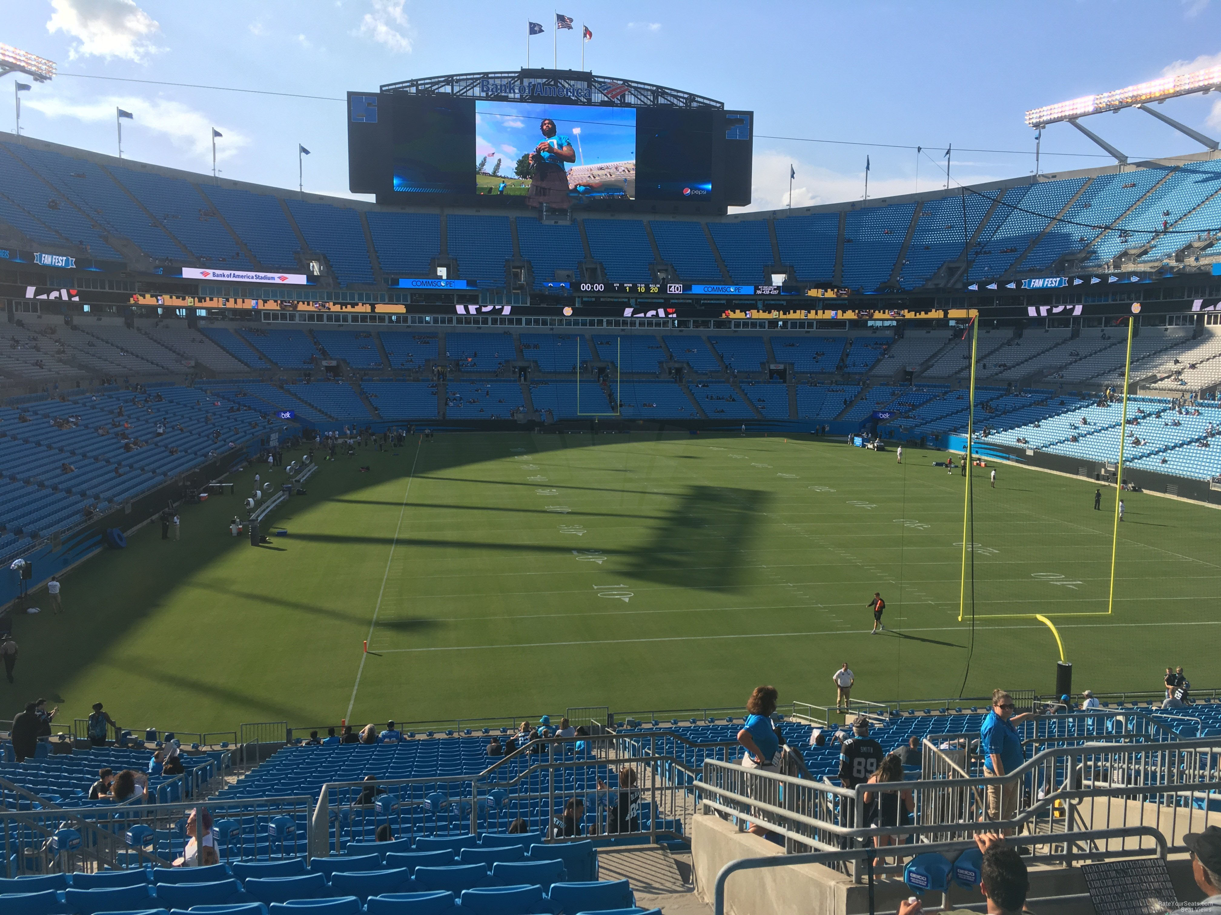 section 231, row 10 seat view  for football - bank of america stadium